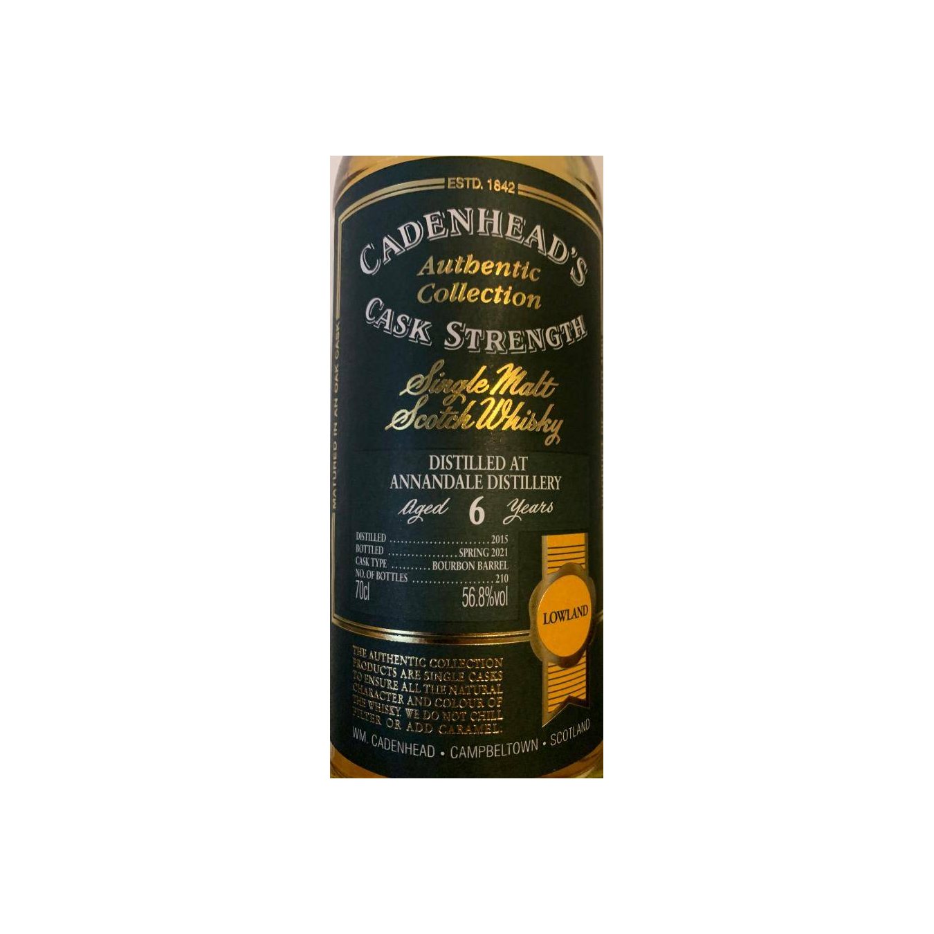 Cadenhead Authentic Collection 2015 6 Years Single Malt Whisky 2