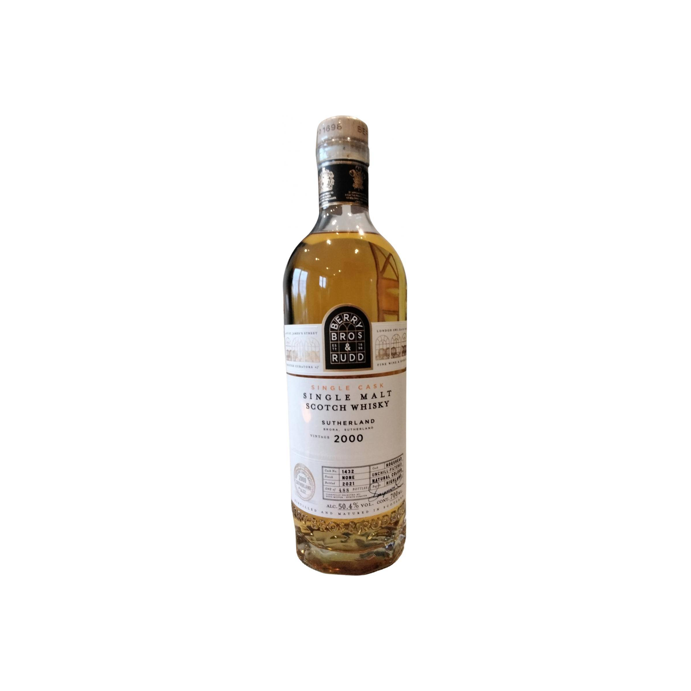 Berry Bros. & Rudd Single Cask 2000 21 Years Single Malt Whisky