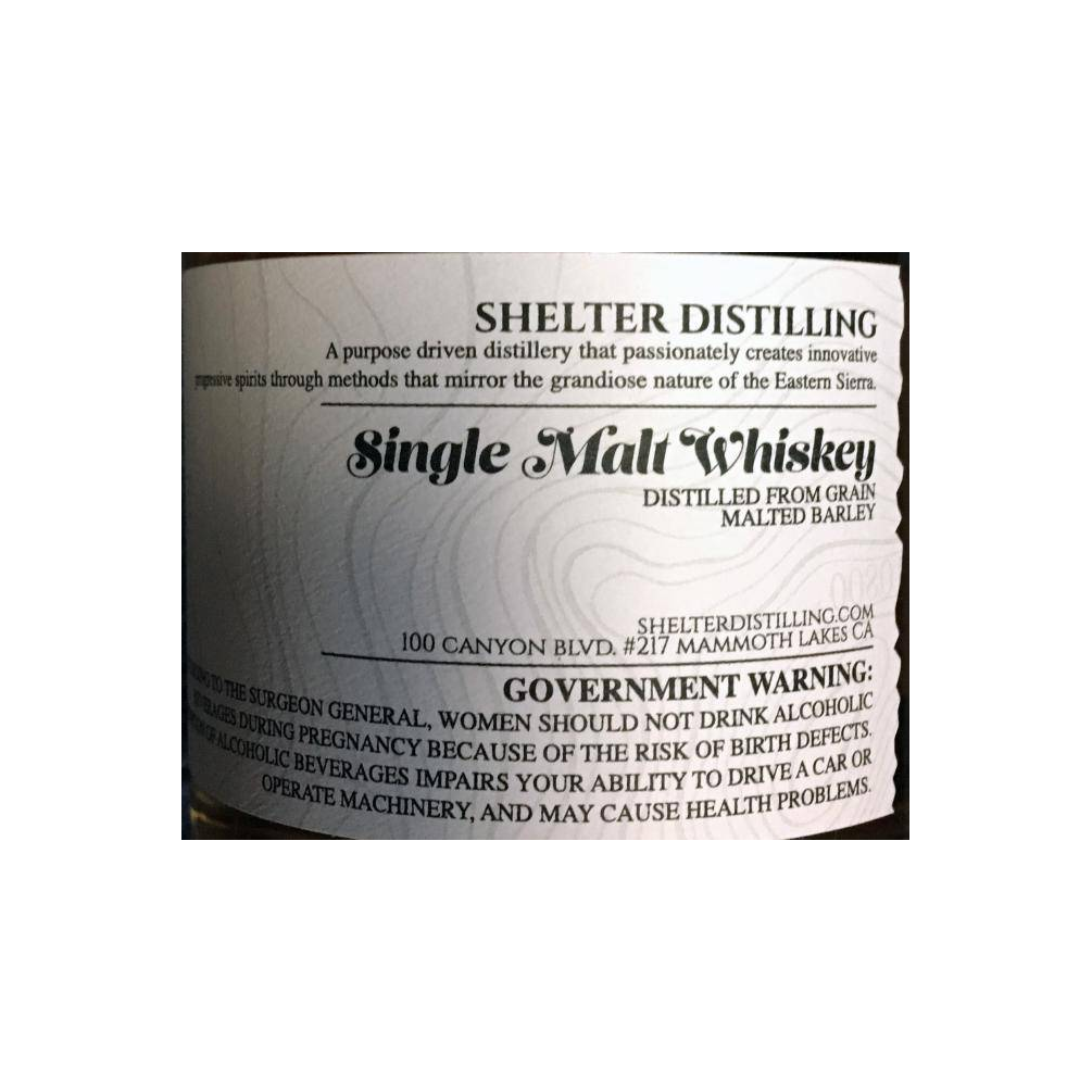 Shelter Distilling Single Malt Whiskey 2