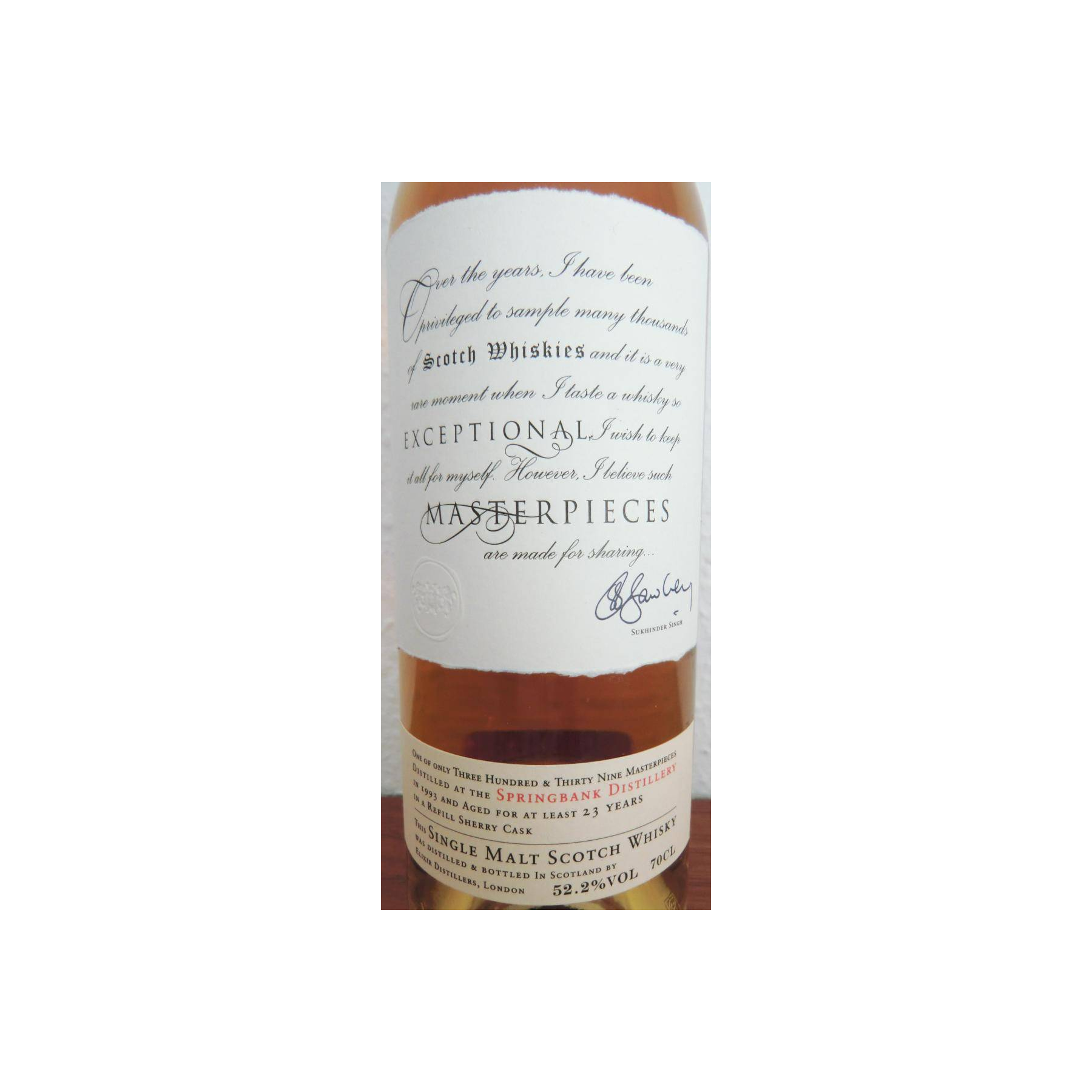 Springbank 1993 23 Years Single Malt Whisky 2