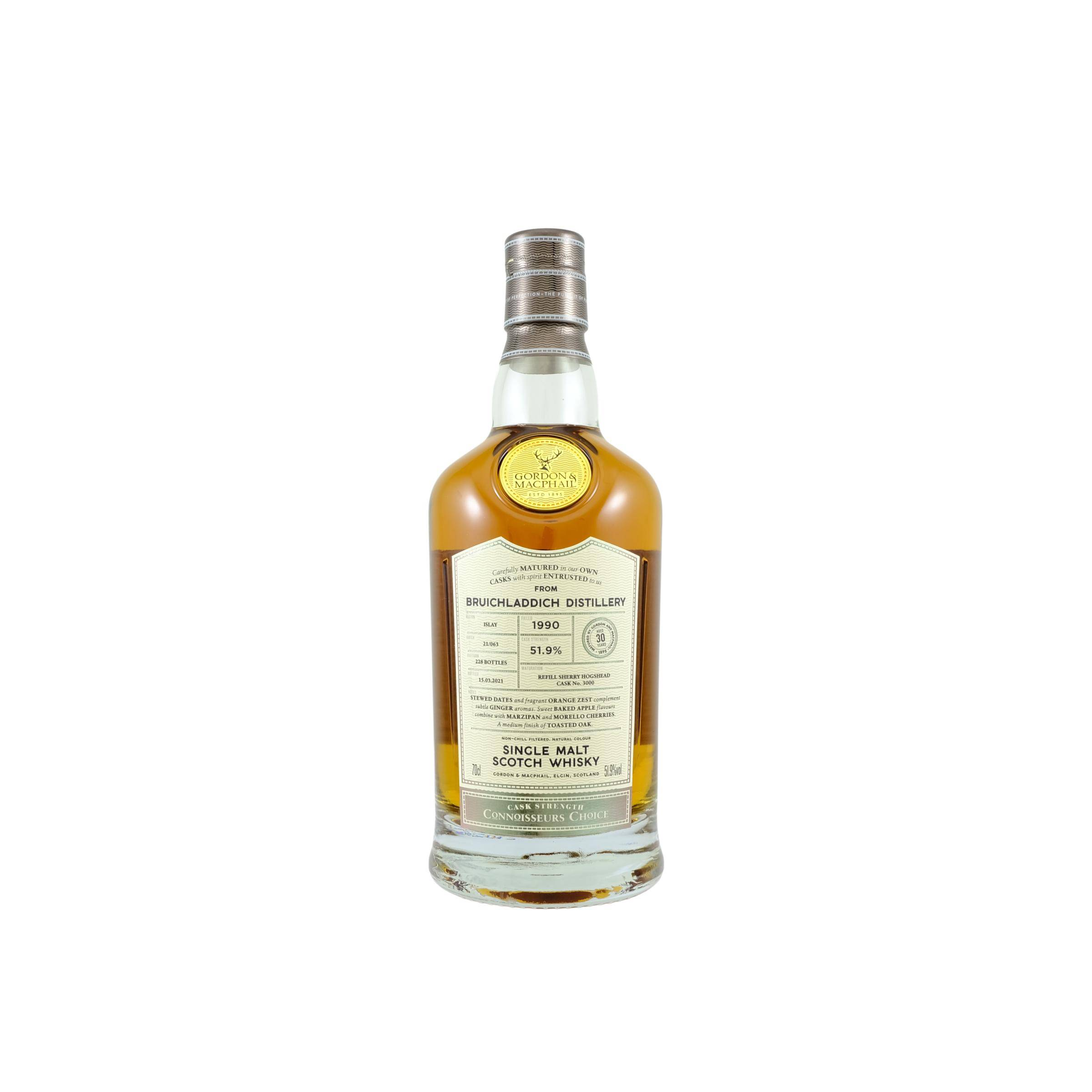 Bruichladdich Connoisseurs Choice - Cask Strength 1990 30 Years Single Malt Whisky