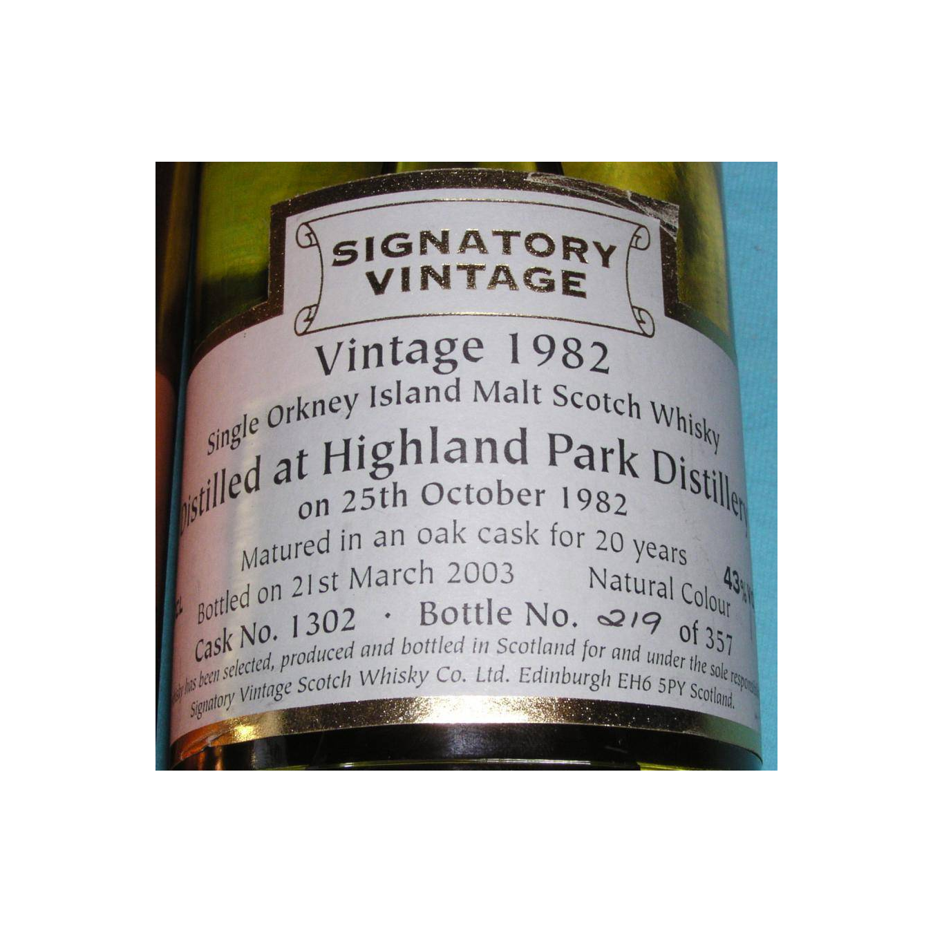 Highland Park Vintage Collection 1982 20 Years Single Malt Whisky
