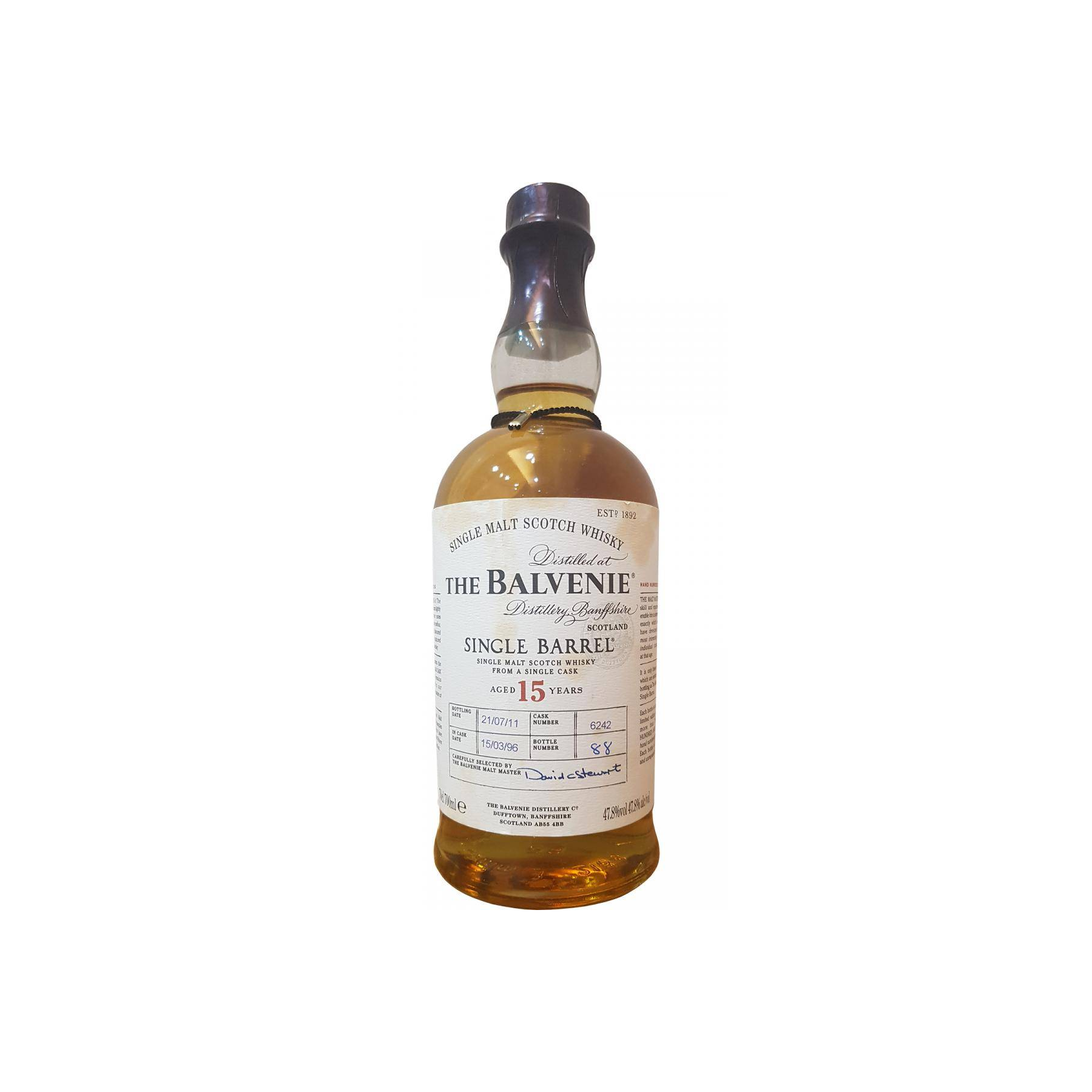 The Balvenie Single Cask 1996 15 Years Single Malt Whisky