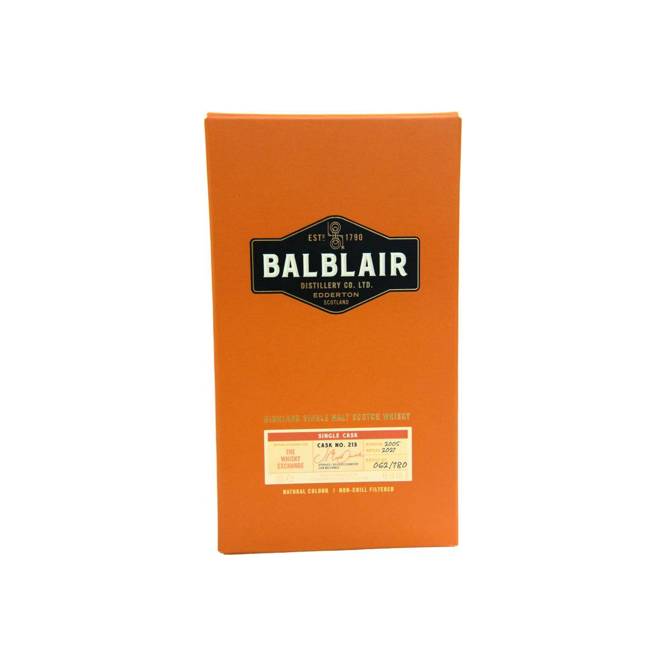 Balblair Single Cask 2005 16 Years Single Malt Whisky 2