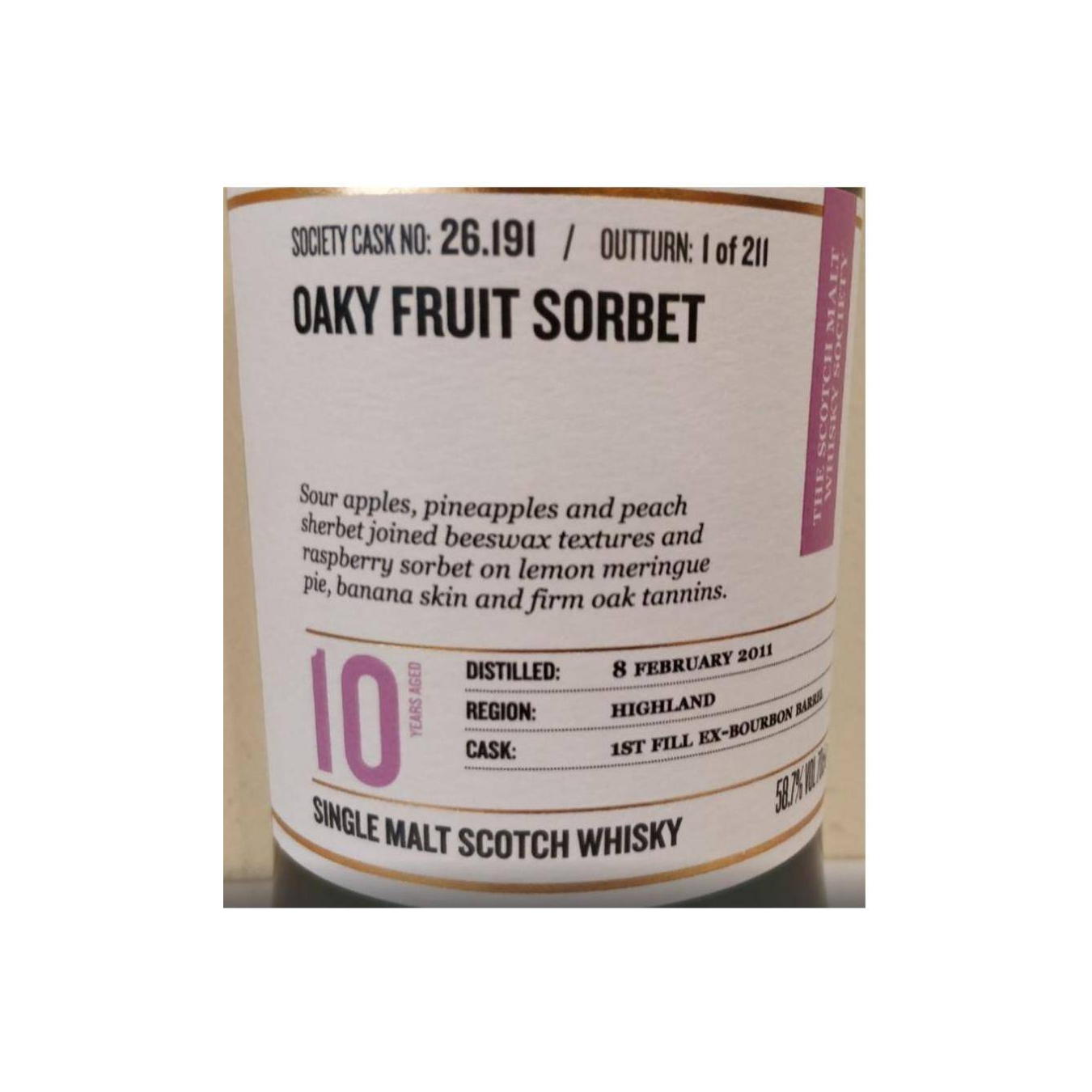 The Scotch Malt Whisky Society 2011 10 Years Single Malt Whisky 2