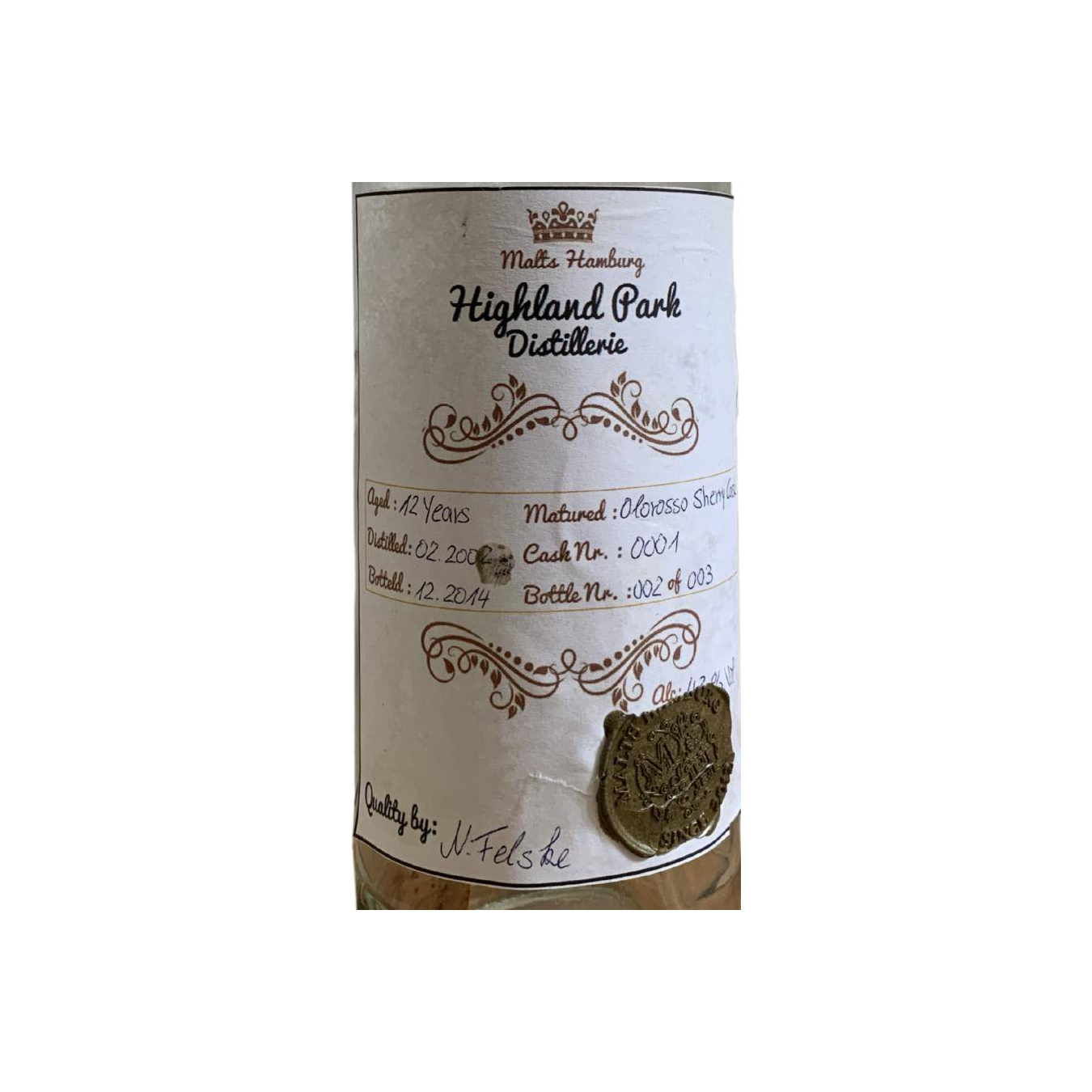 Highland Park Private Cask 2002 12 Years Single Malt Whisky