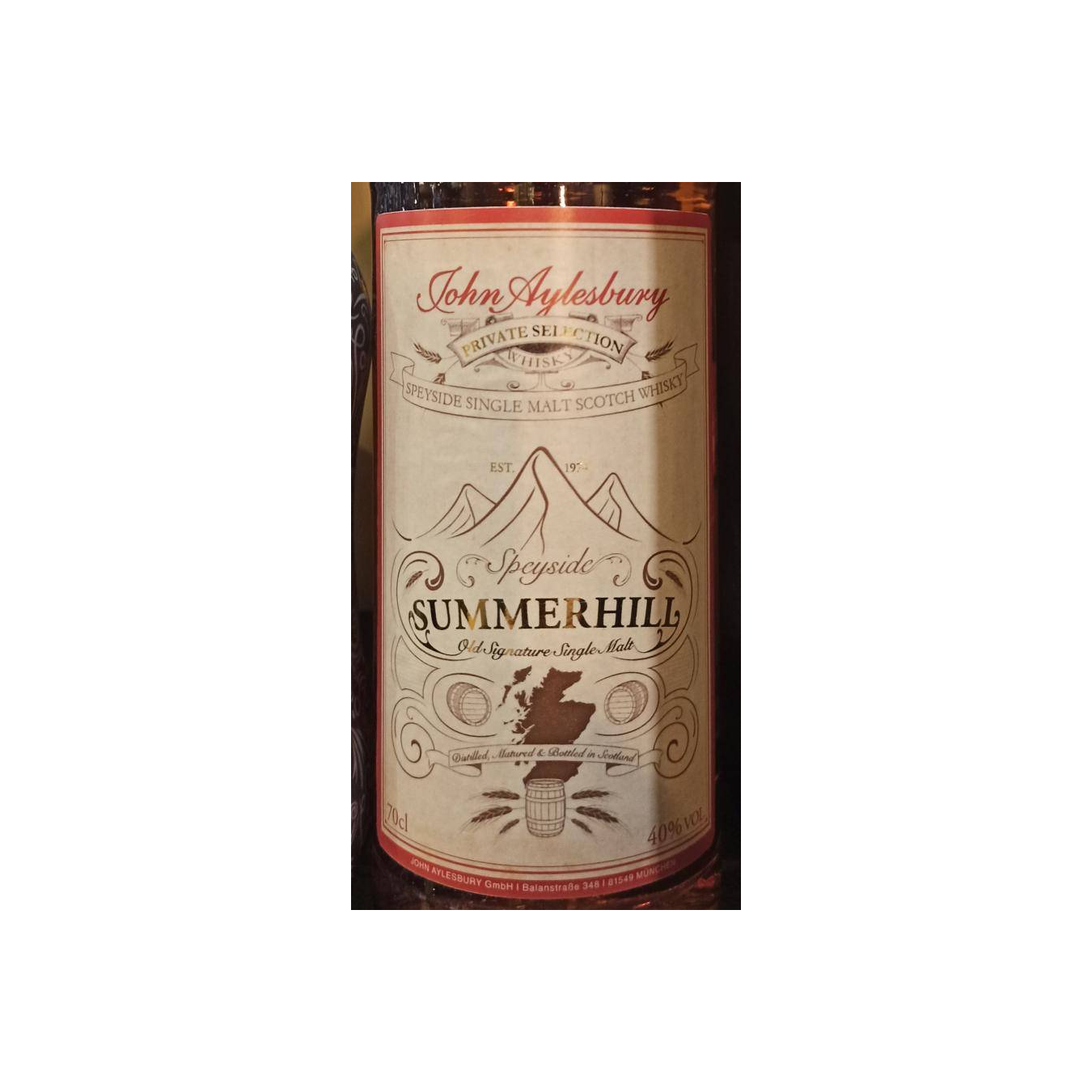 Speyside Single Malt Scotch Whisky Summerhill