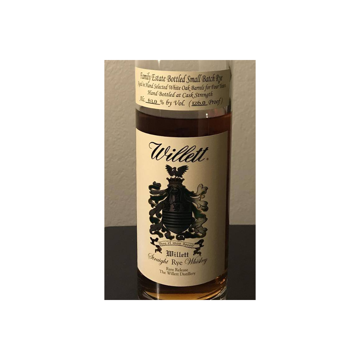 Willett 4 Years Rye Whisky 3