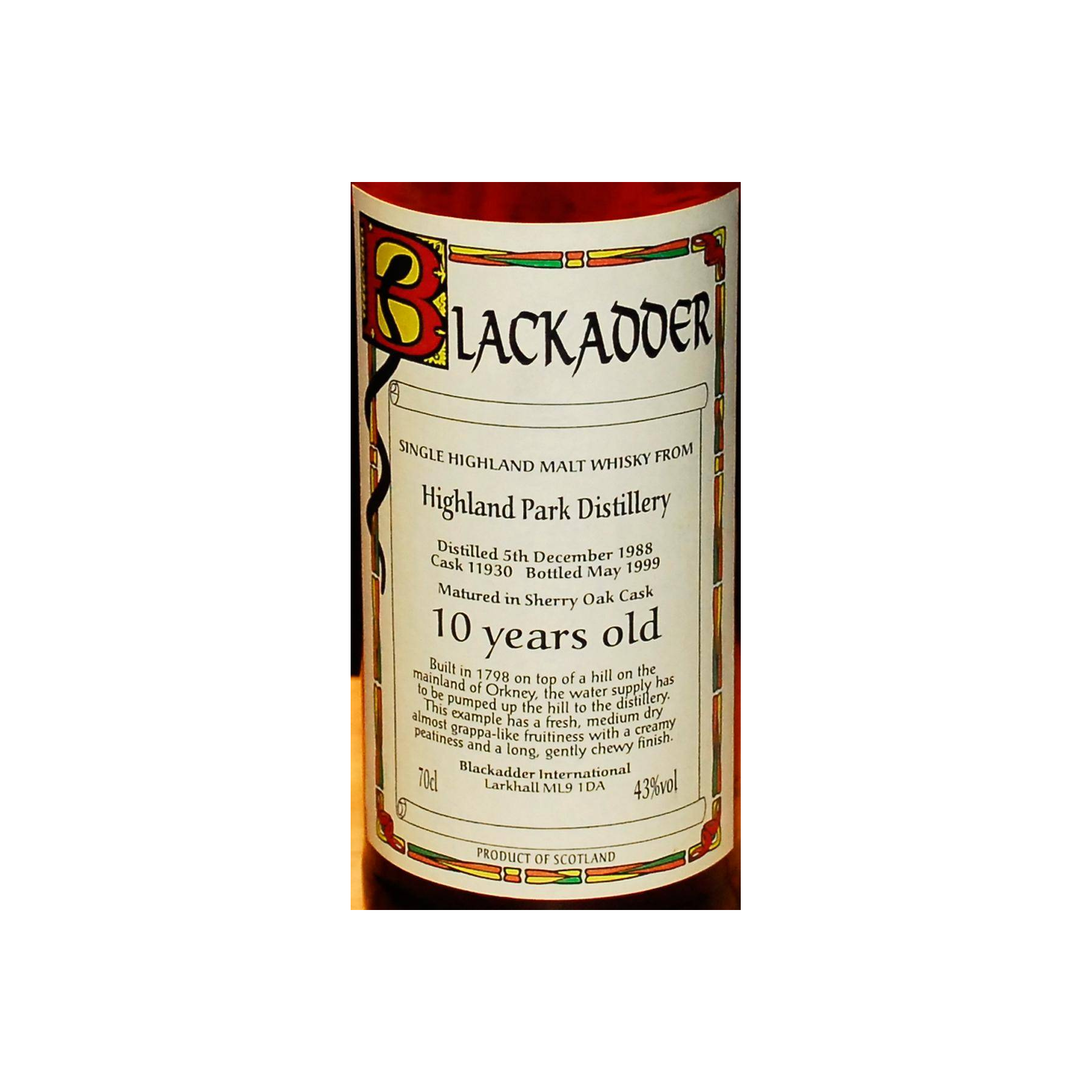 Highland Park 1988 10 Years Single Malt Whisky