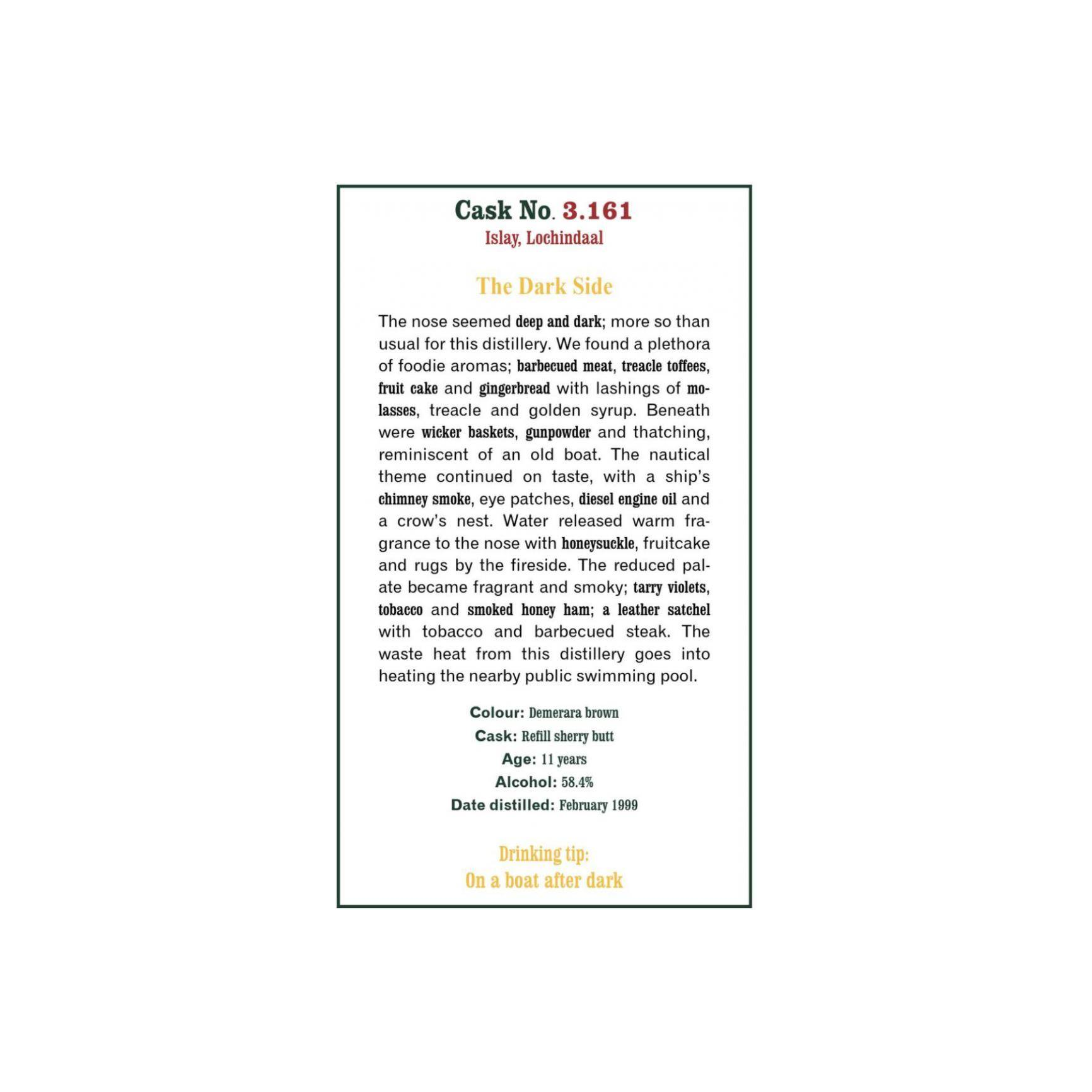 The Scotch Malt Whisky Society 1999 11 Years Single Malt Whisky