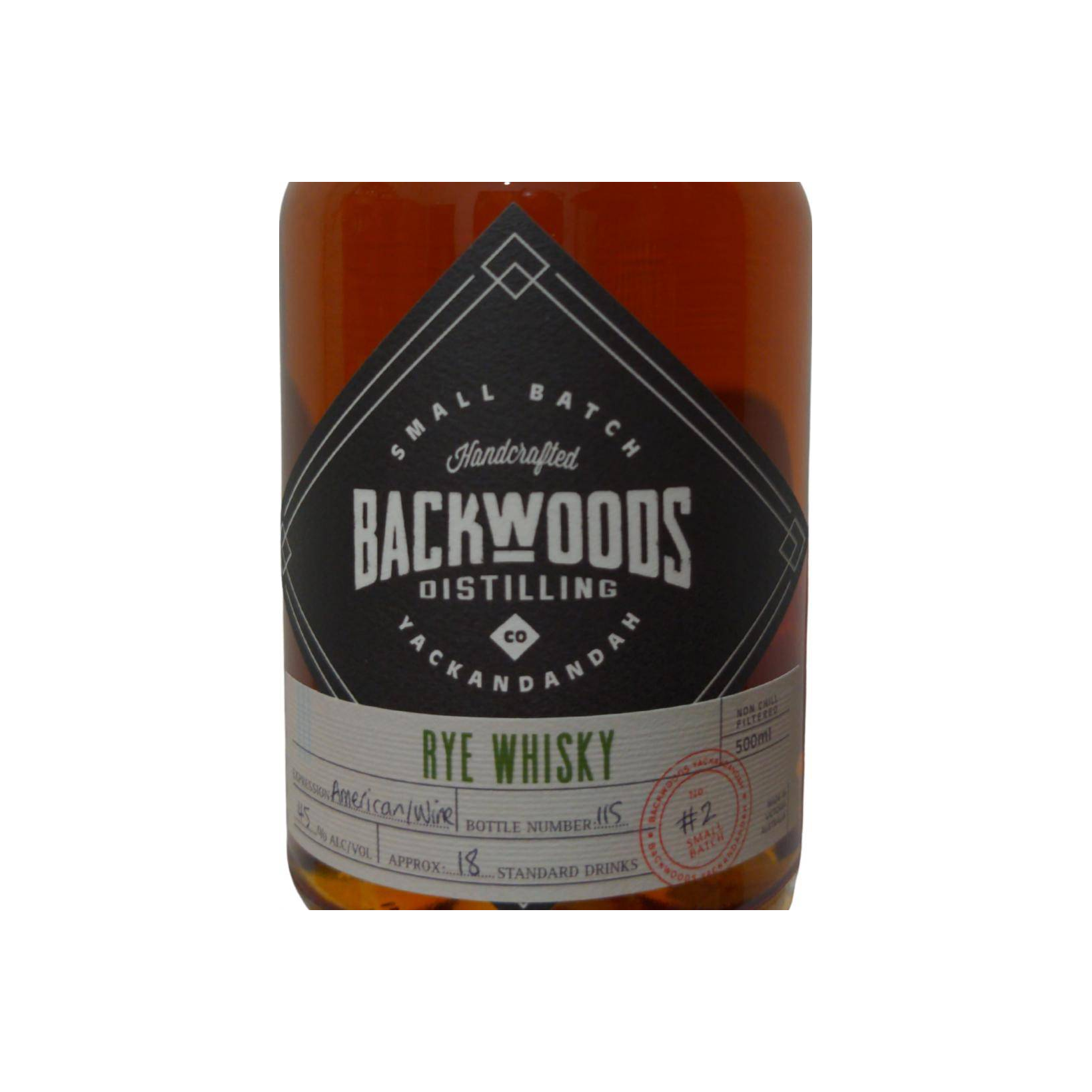 Backwoods Distilling Rye Whisky 2