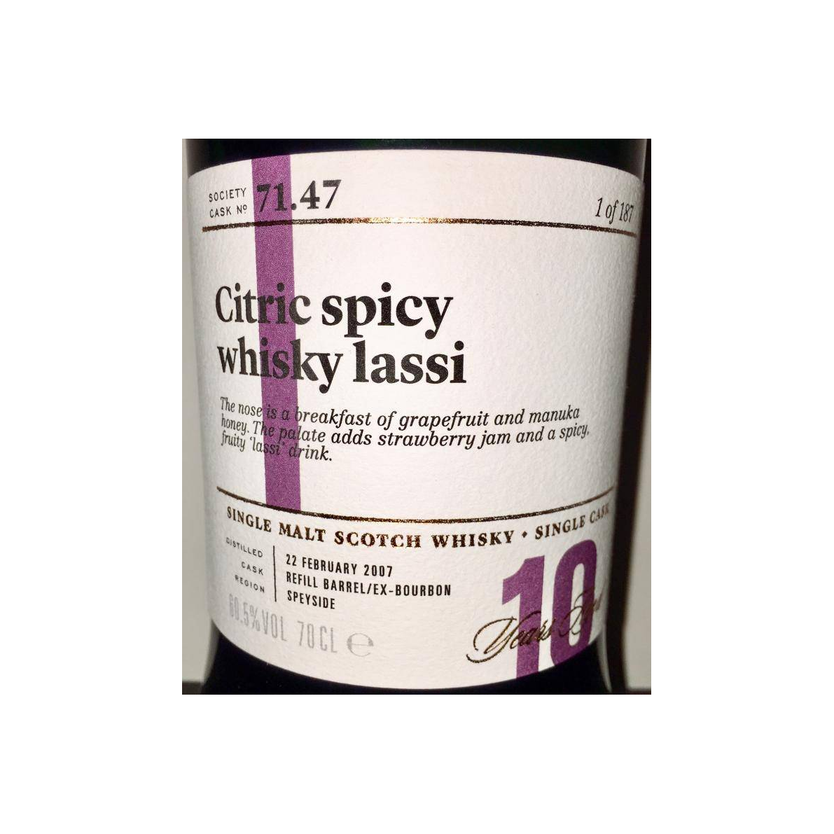 The Scotch Malt Whisky Society 2007 10 Years Single Malt Whisky 2