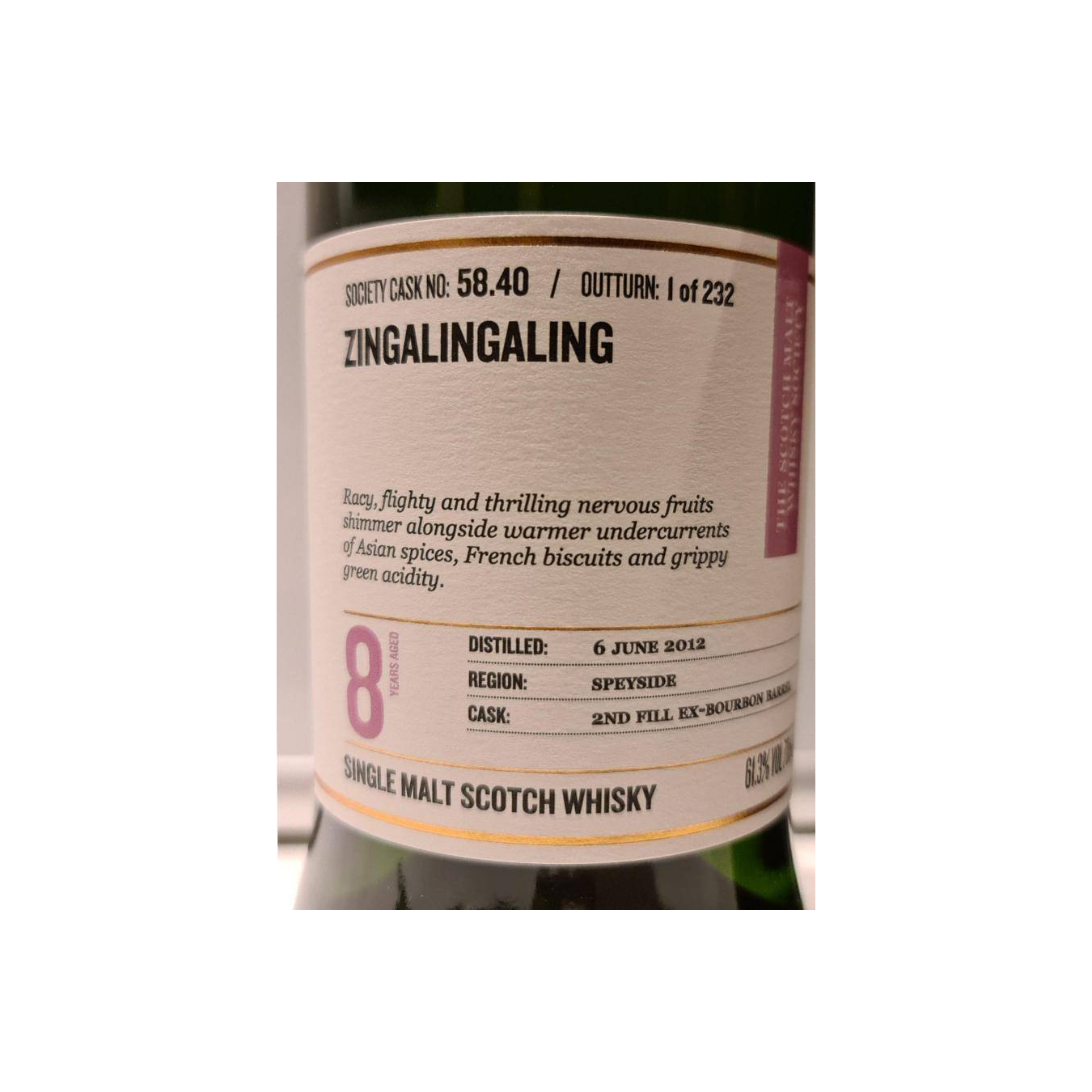 The Scotch Malt Whisky Society 2012 8 Years Single Malt Whisky 2
