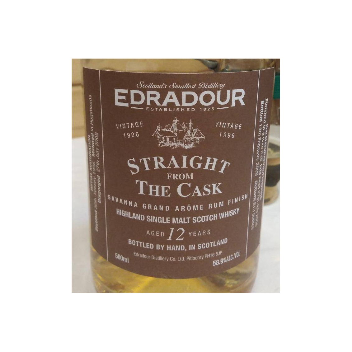 Edradour 1996 12 Years Single Malt Whisky 3