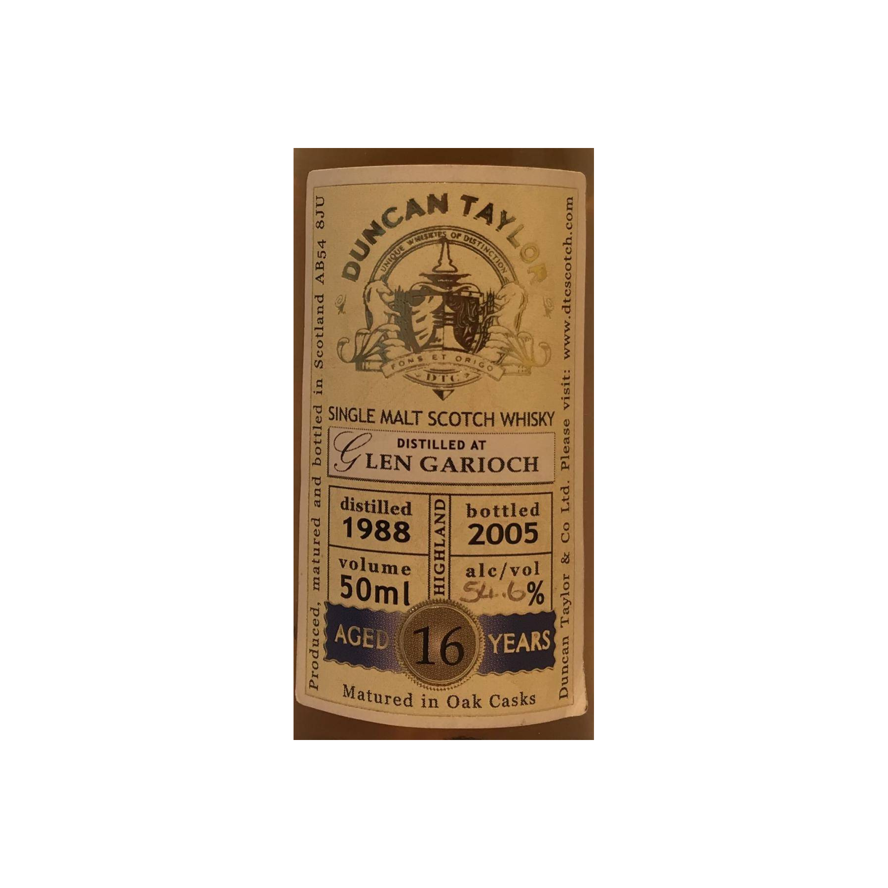 Glen Garioch Miniature 1988 16 Years Single Malt Whisky 2