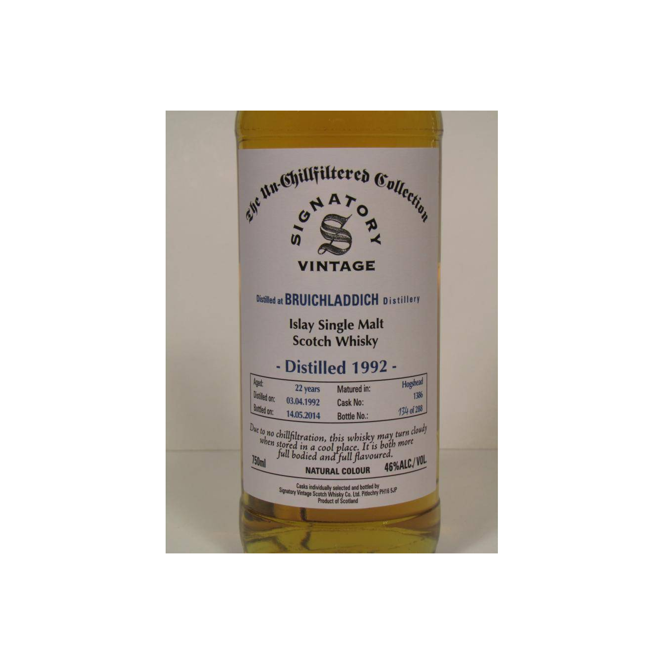 Bruichladdich The Un-Chillfiltered Collection 1992 22 Years Single Malt Whisky 2