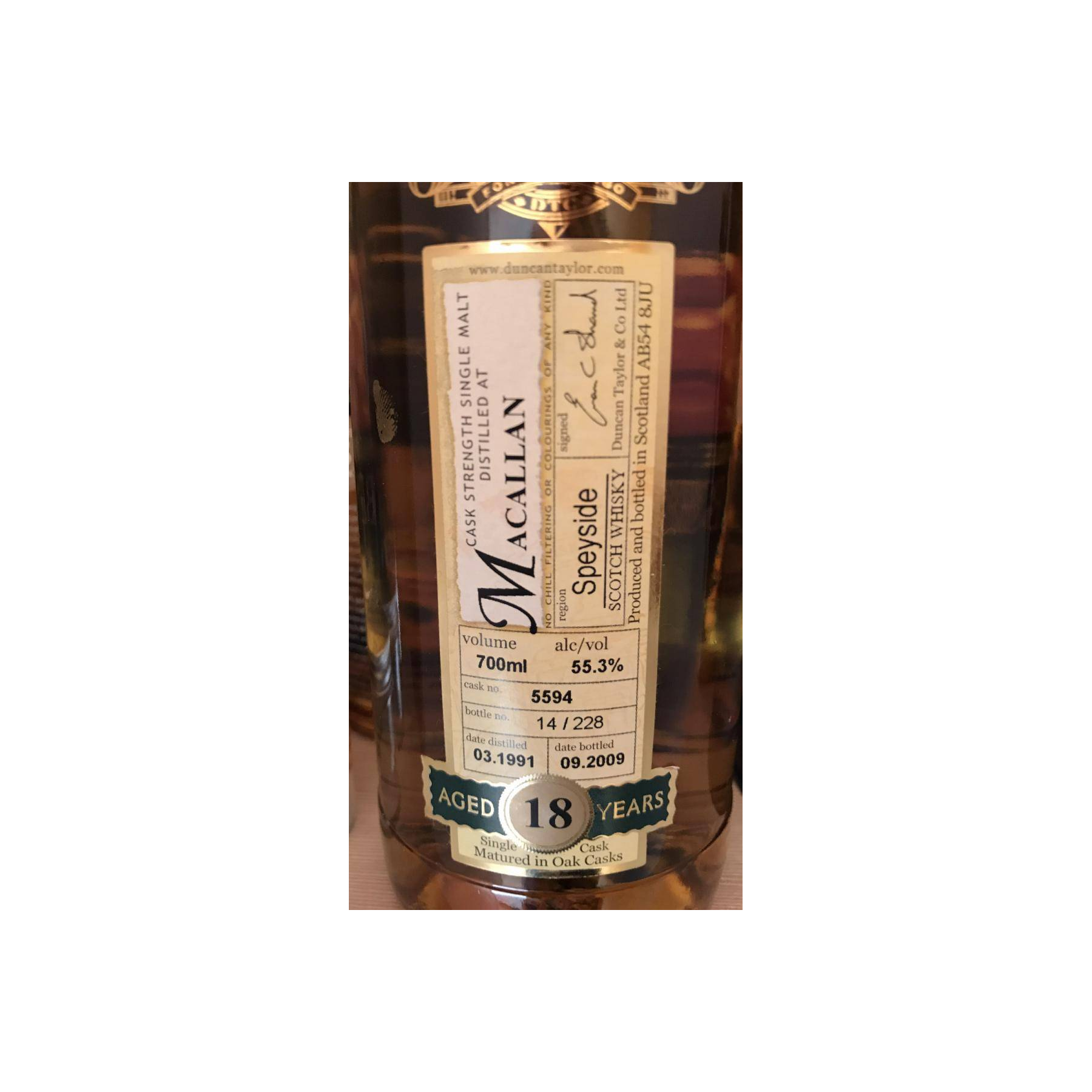 The Macallan 1991 18 Years Single Malt Whisky 2