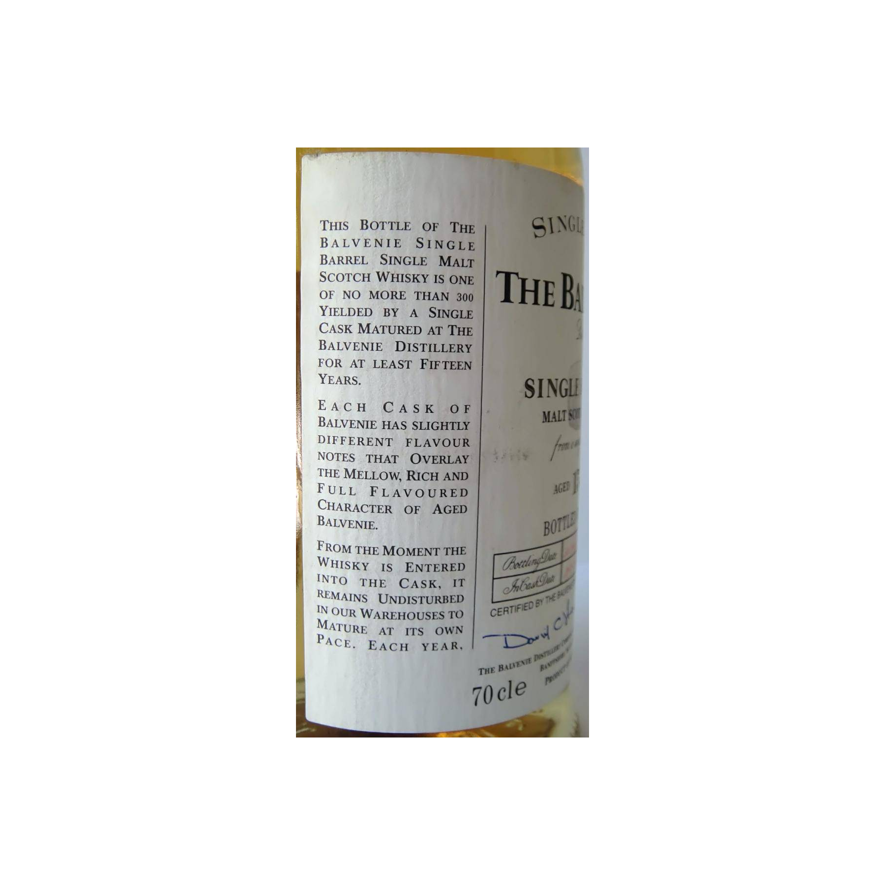 The Balvenie Single Cask 1979 15 Years Single Malt Whisky 3