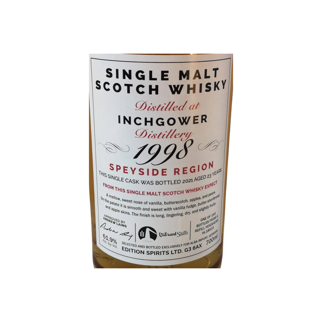 Inchgower The First Editions 1998 23 Years Single Malt Whisky 2