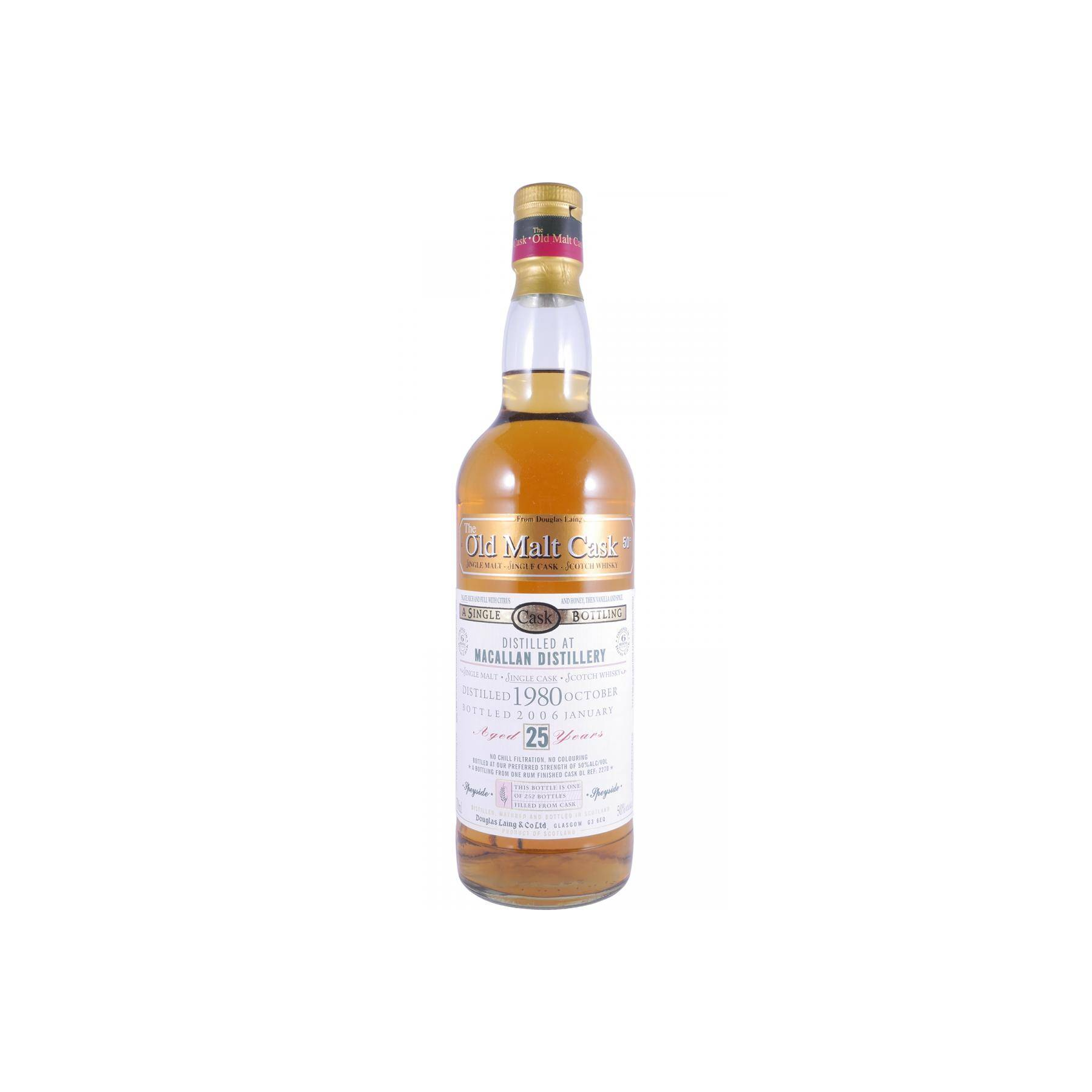 The Macallan Old Malt Cask 1980 25 Years Single Malt Whisky