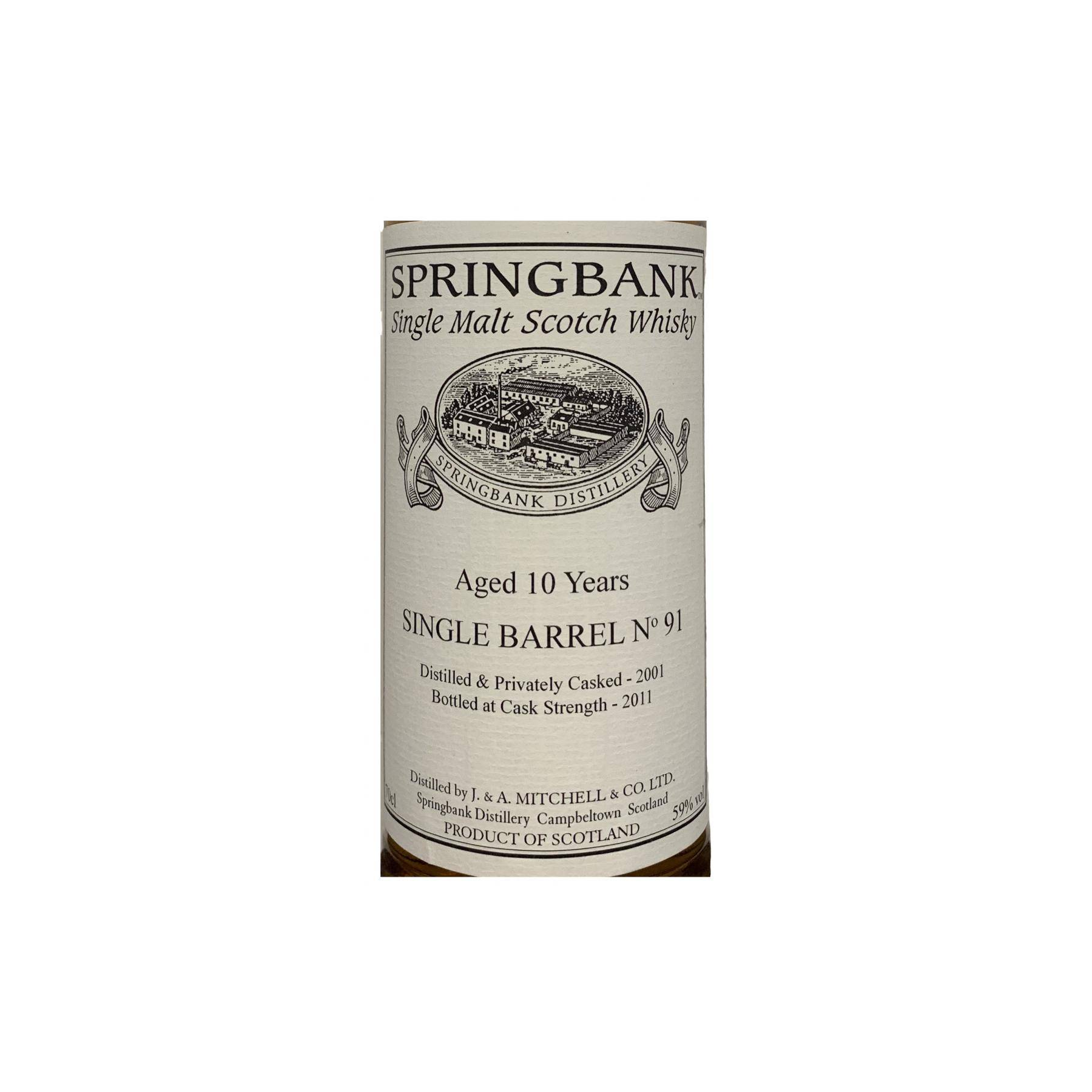 Springbank Private Bottling 2001 10 Years Single Malt Whisky 2