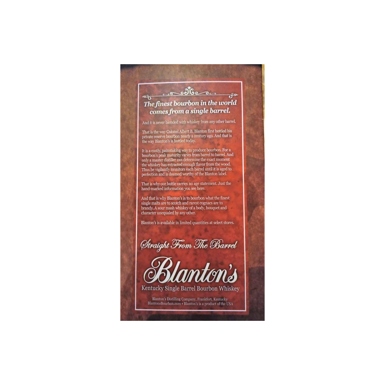 Blanton's Bourbon Whisky 3