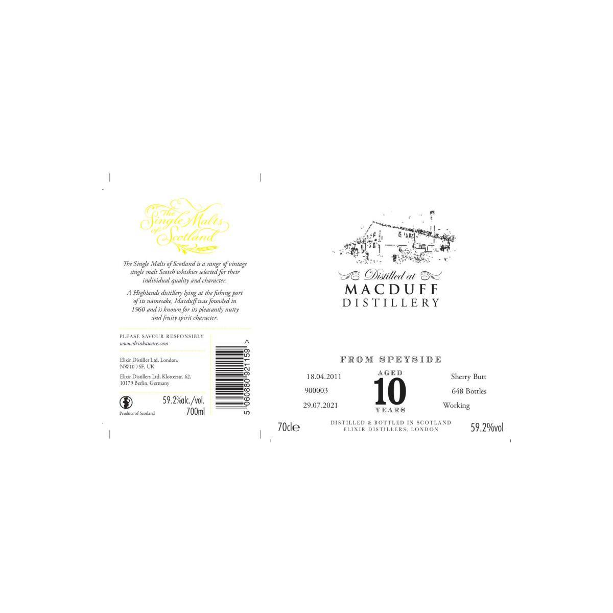 Macduff The Single Malts of Scotland 2011 10 Years Single Malt Whisky 3