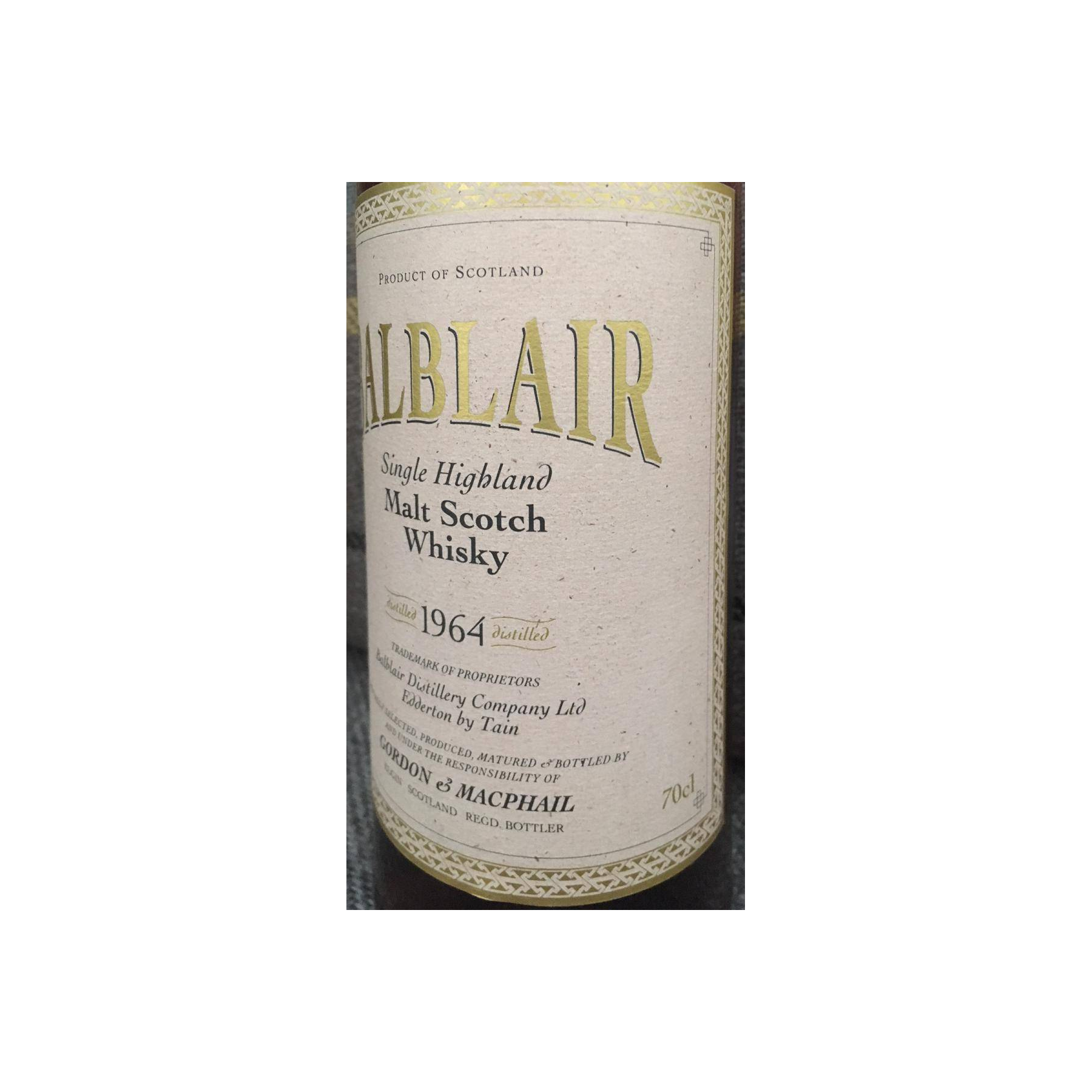Balblair Licensed Bottling 1964 31 Years Single Malt Whisky 3