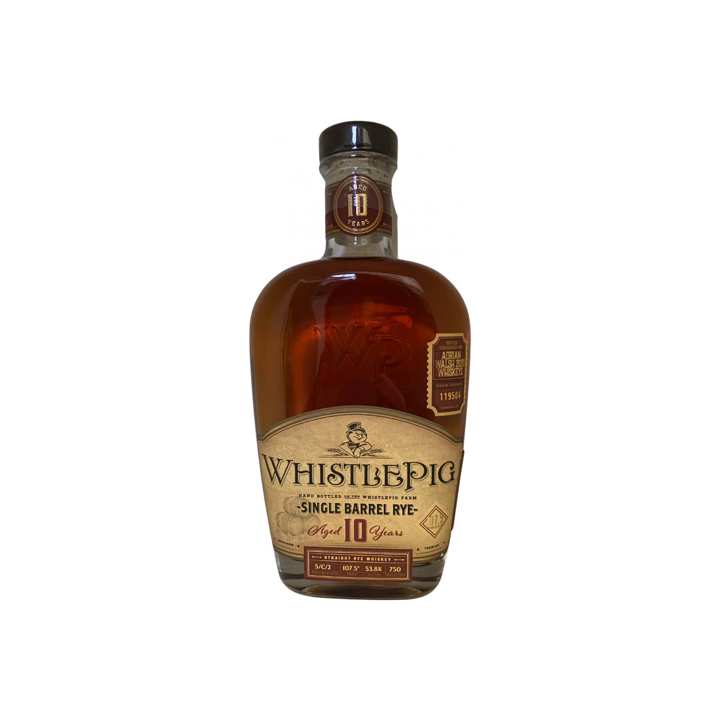 WhistlePig Single Cask 2010 10 Years Rye Whisky