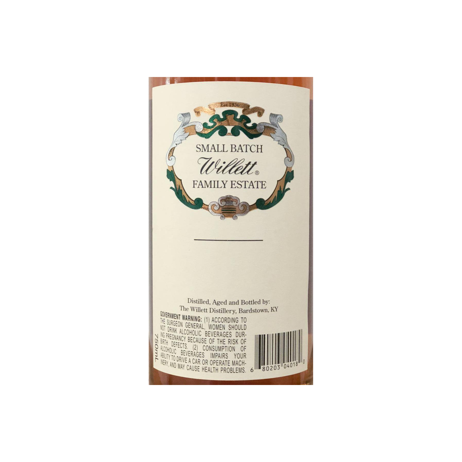 Willett 4 Years Rye Whisky 2