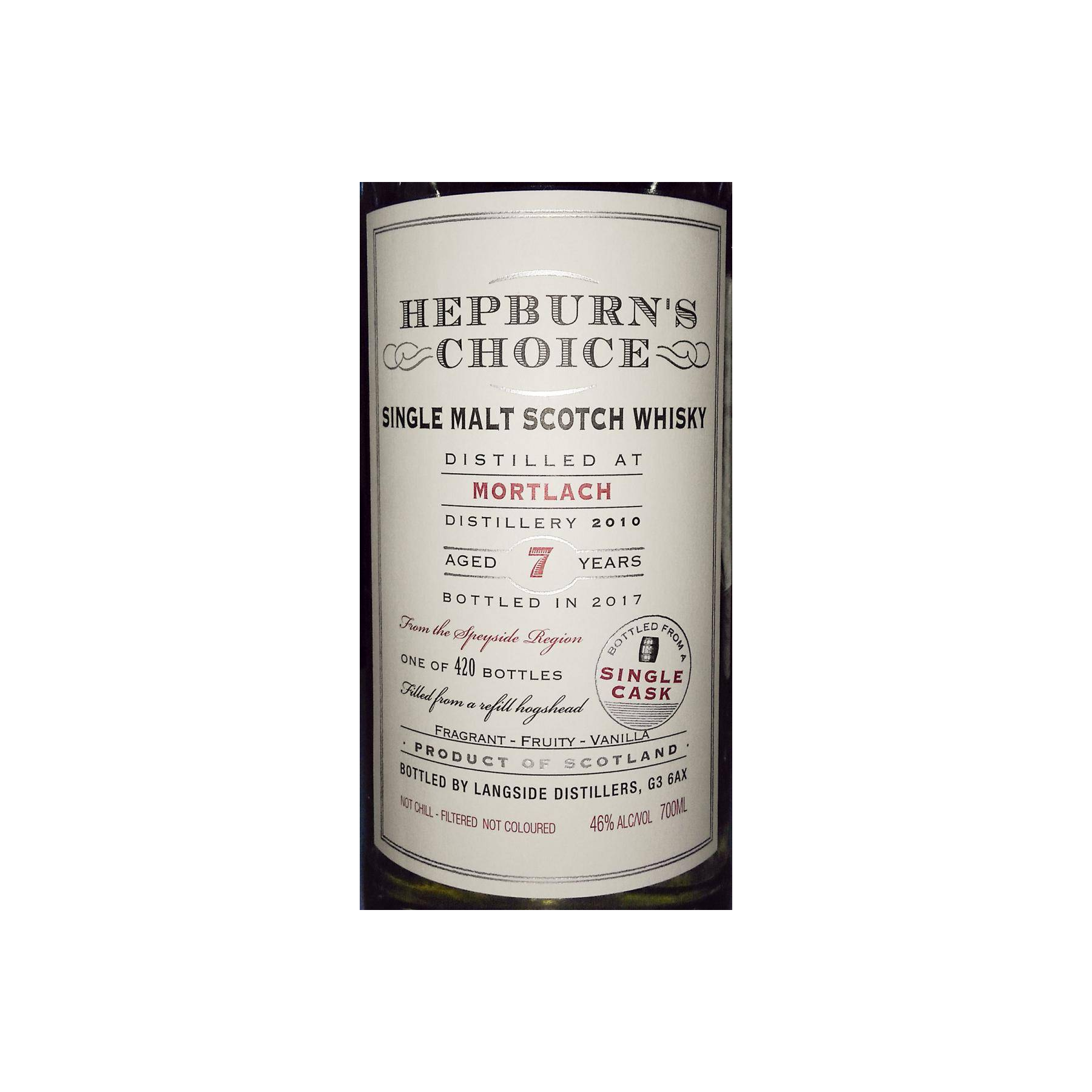 Mortlach 2010 7 Years Single Malt Whisky 2