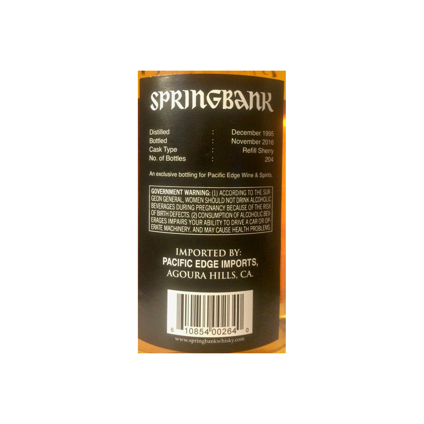 Springbank Single Cask 1995 20 Years Single Malt Whisky 2