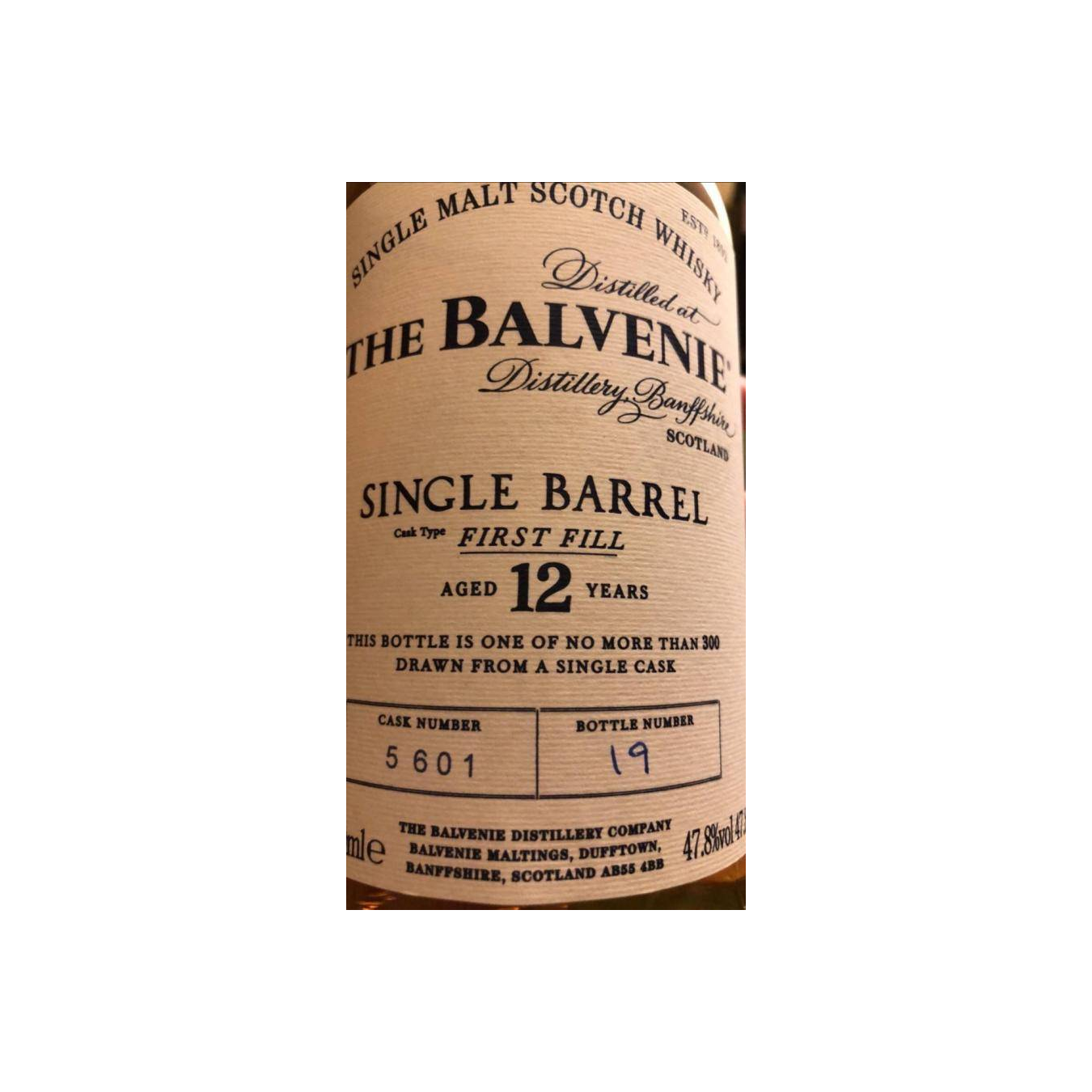 The Balvenie Single Cask 12 Years Single Malt Whisky
