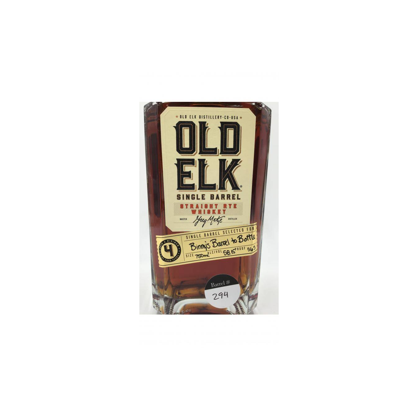 Old Elk Straight Rye Whiskey 3