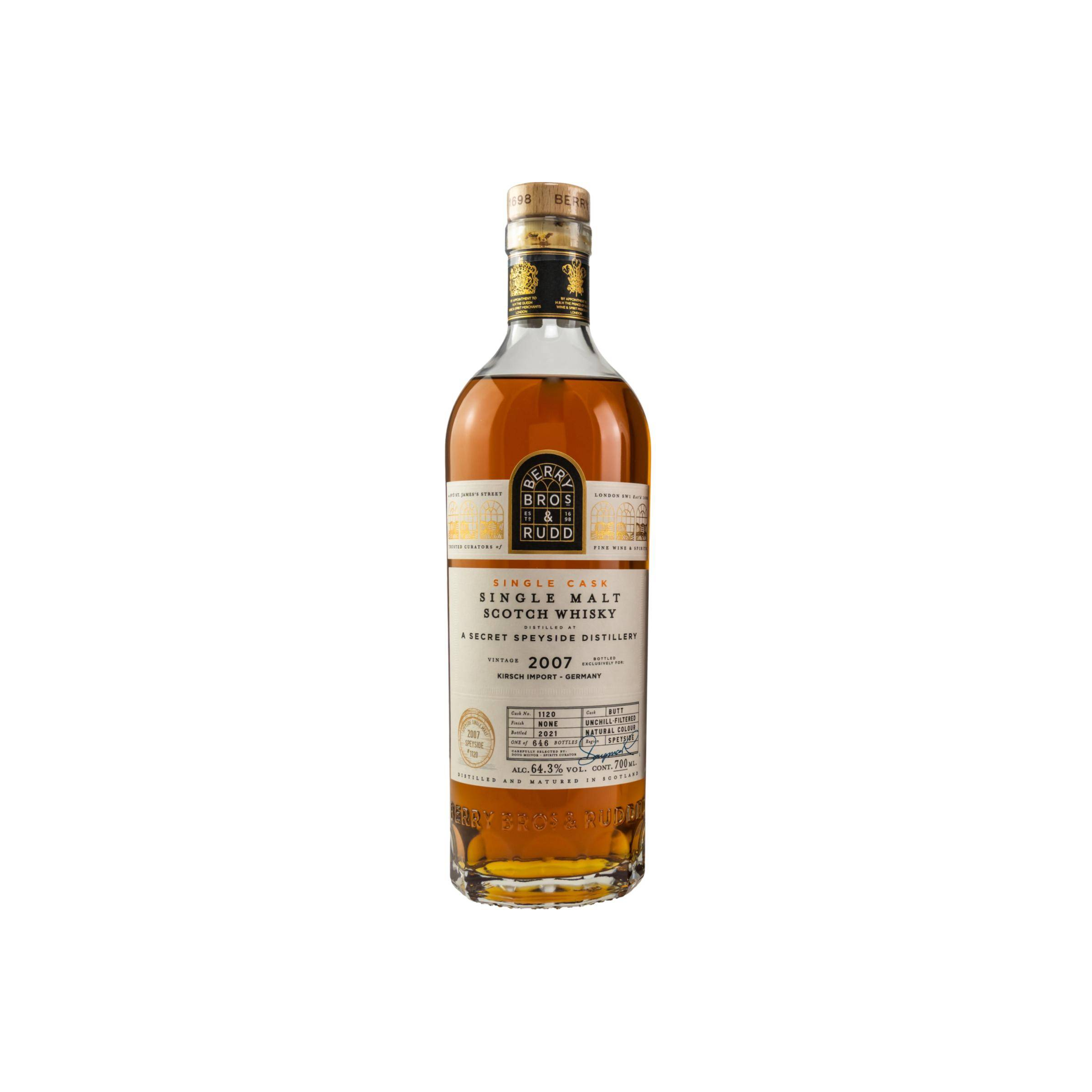 Berry Bros. & Rudd Single Cask 2007 14 Years Single Malt Whisky