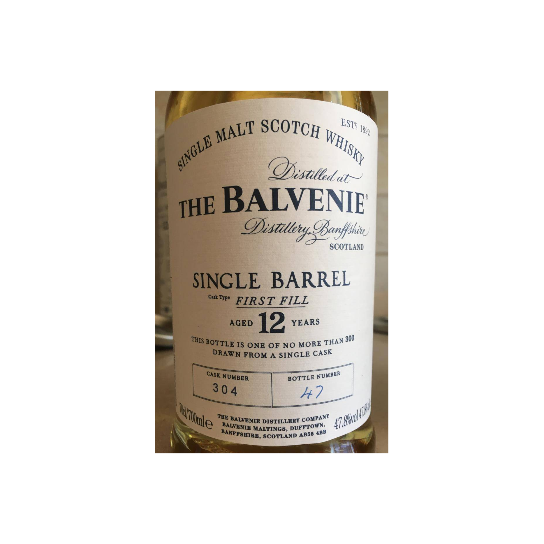 The Balvenie Single Cask 12 Years Single Malt Whisky