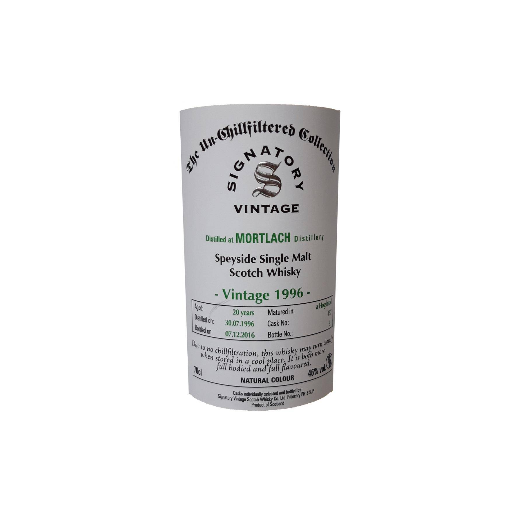 Mortlach The Un-Chillfiltered Collection 1996 20 Years Single Malt Whisky 2