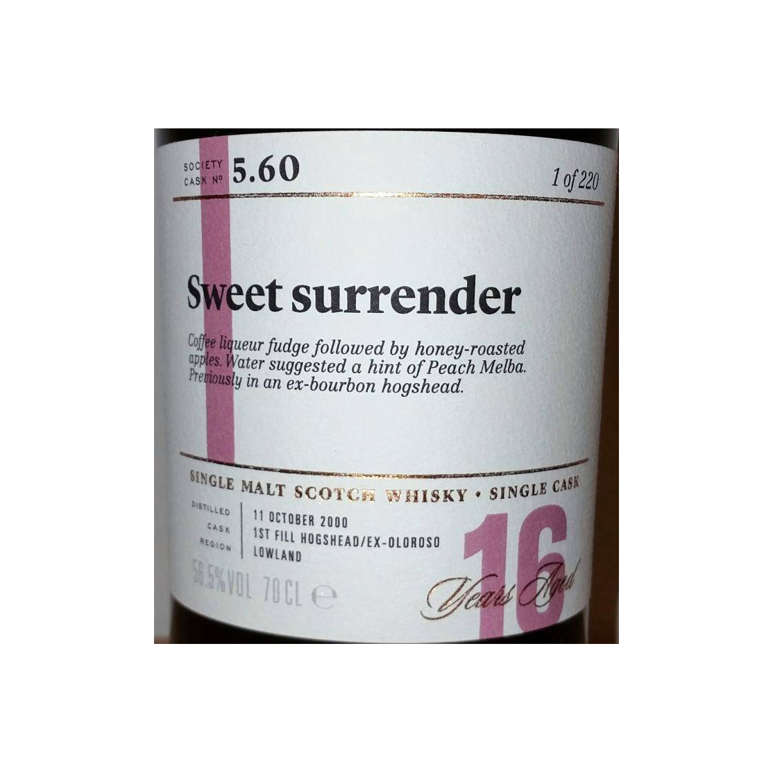 The Scotch Malt Whisky Society 2000 16 Years Single Malt Whisky 2