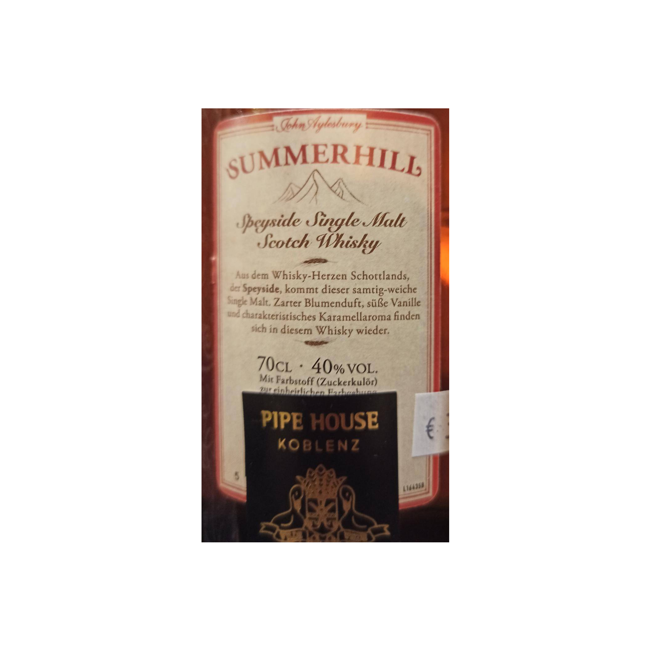 Speyside Single Malt Scotch Whisky Summerhill 2
