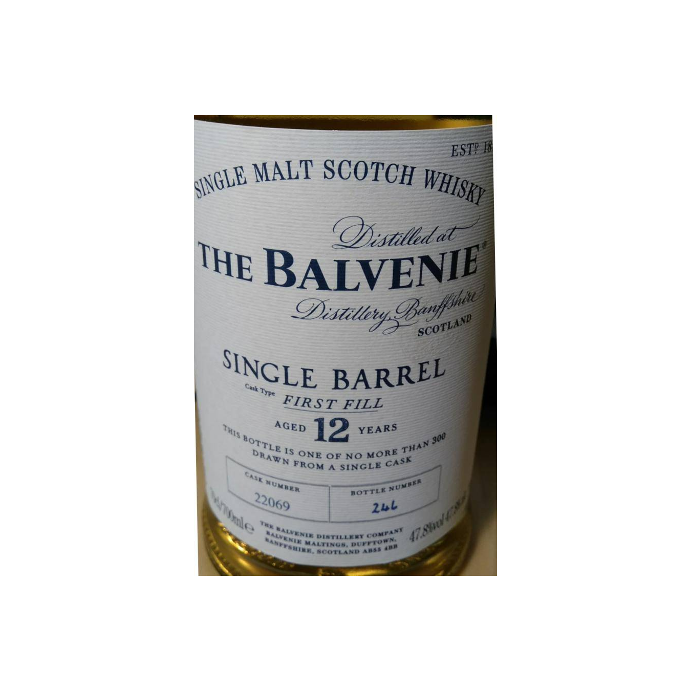 The Balvenie Single Cask 12 Years Single Malt Whisky