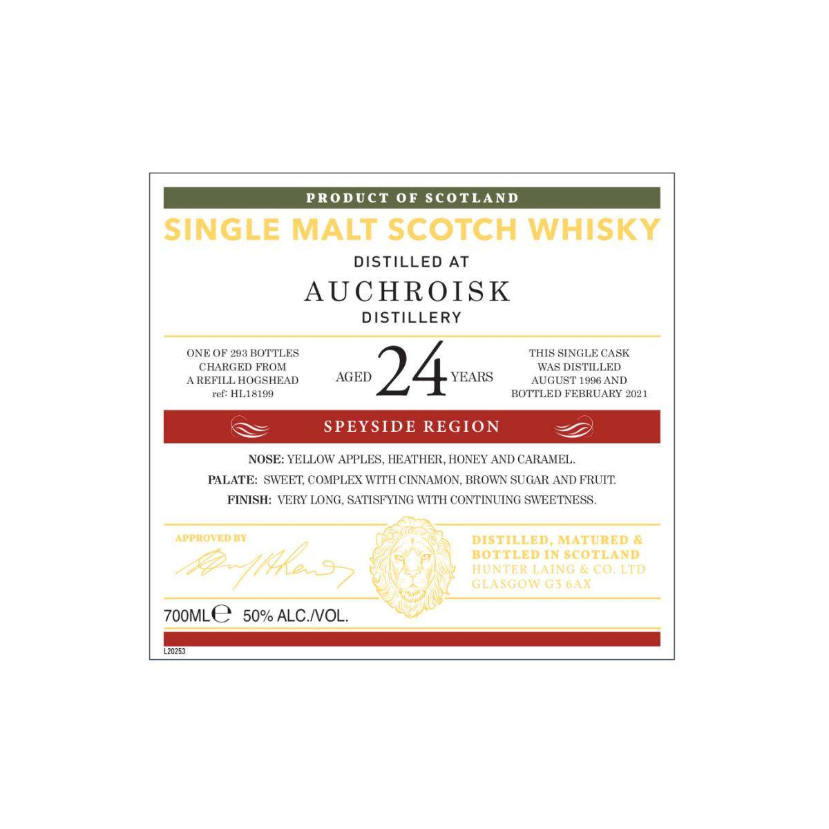 Auchroisk Old Malt Cask 1996 24 Years Single Malt Whisky 2