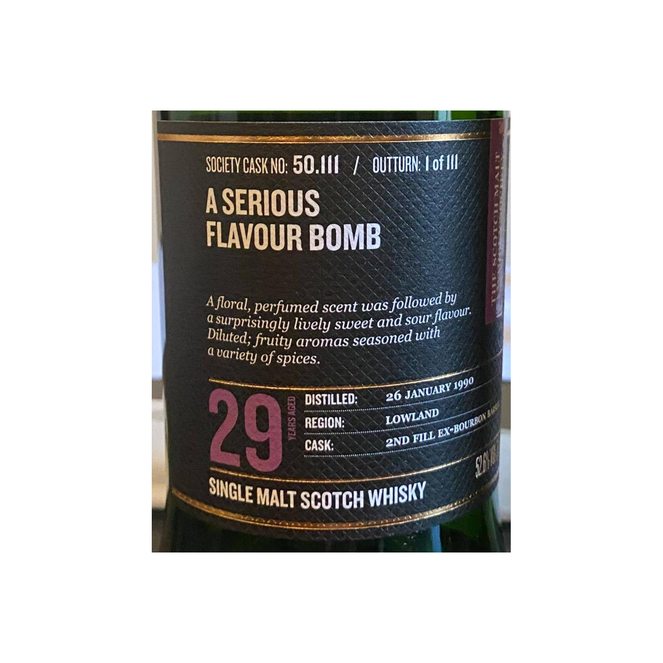 The Scotch Malt Whisky Society 1990 29 Years Single Malt Whisky