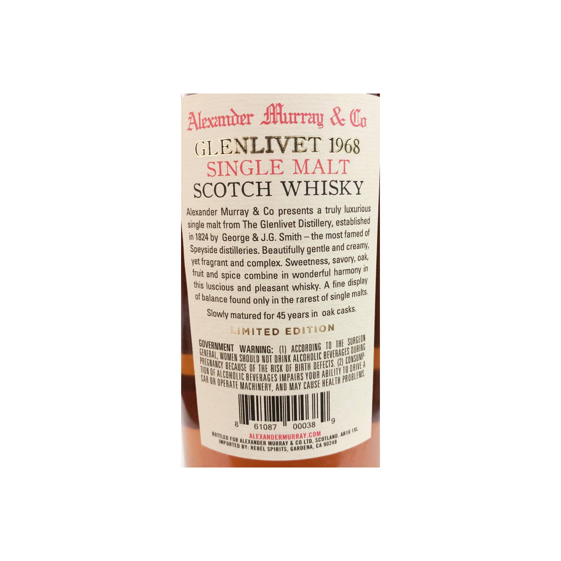 The Glenlivet 1968 45 Years Single Malt Whisky 3