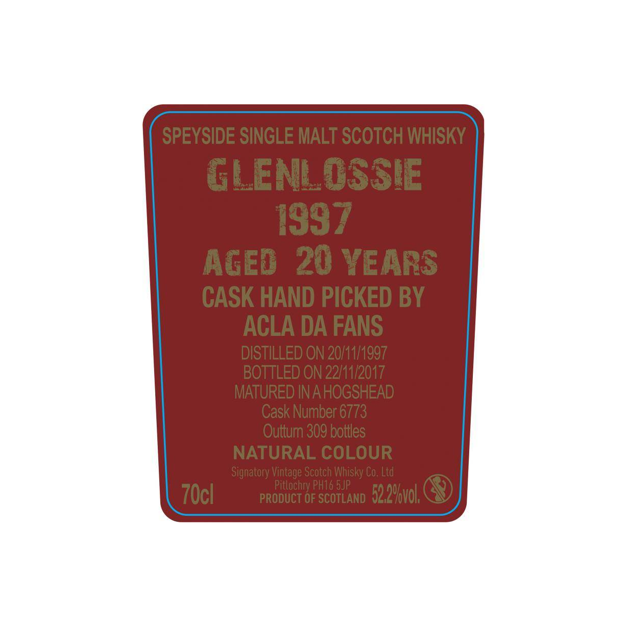 Glenlossie Cask Strength Collection 1997 20 Years Single Malt Whisky 2