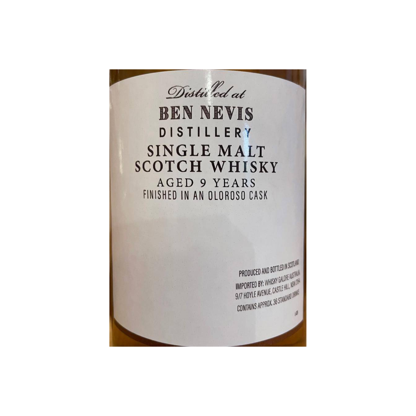Ben Nevis 2009 9 Years Single Malt Whisky 2