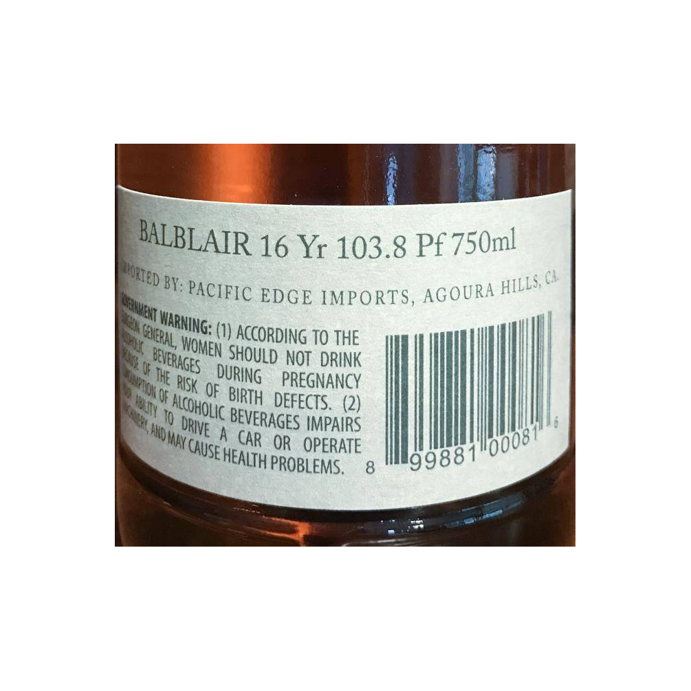 Balblair Individual Cask Bottling 1990 16 Years Single Malt Whisky 2