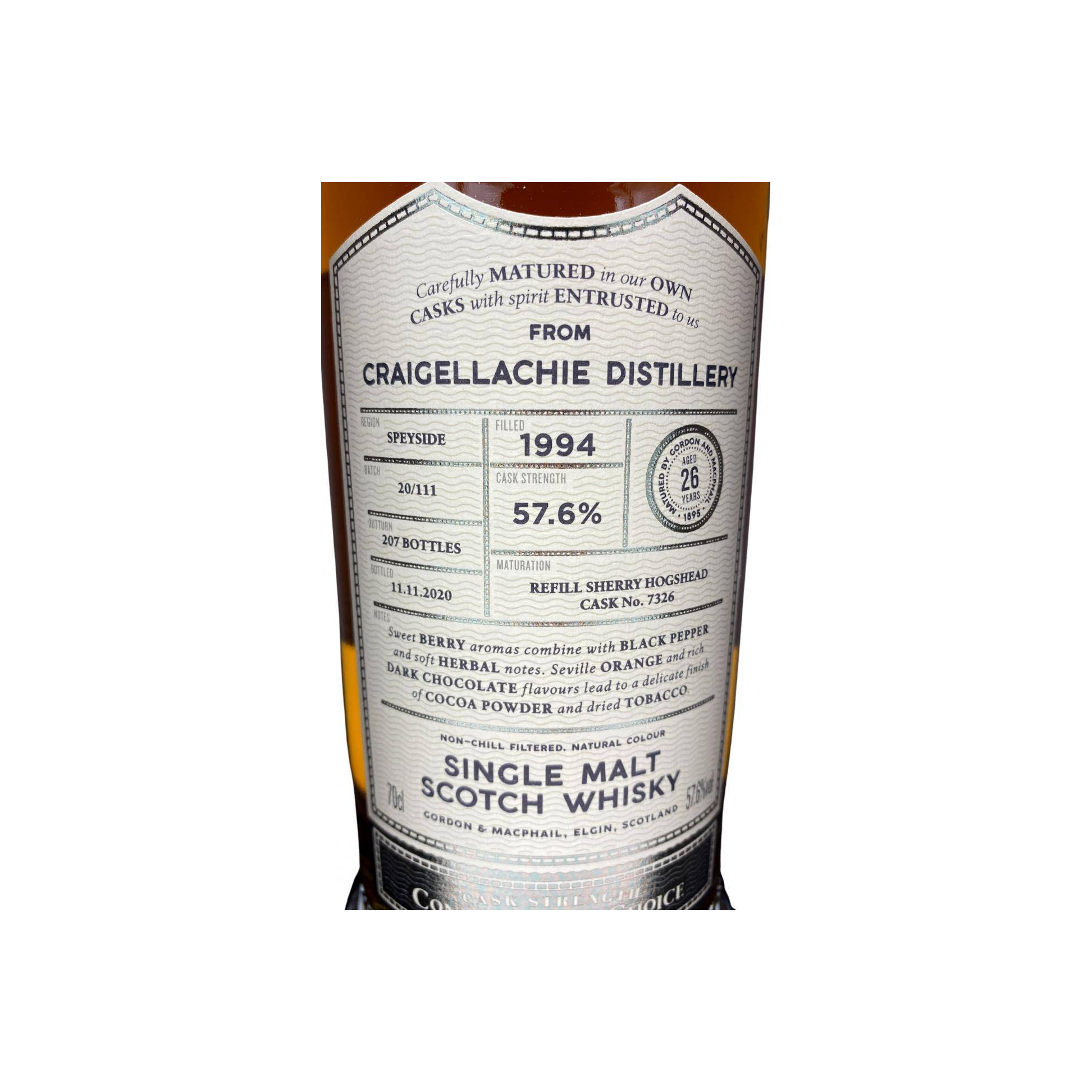 Craigellachie Connoisseurs Choice - Cask Strength 1994 26 Years Single Malt Whisky 2