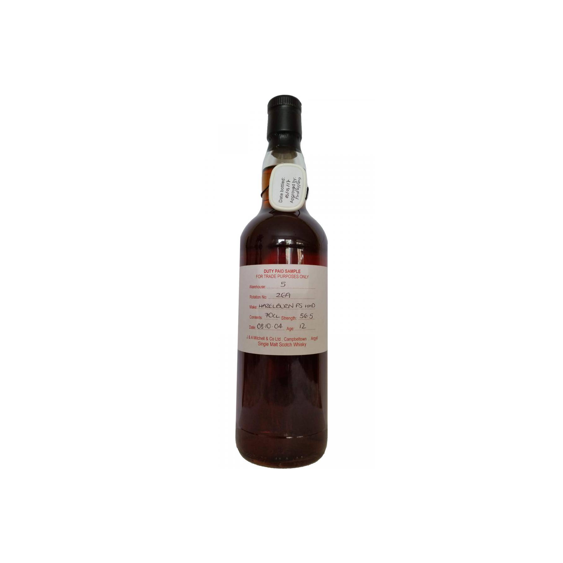 Hazelburn Duty Paid Sample - For Trade Purposes Only 2004 12 Years Single Malt Whisky 2