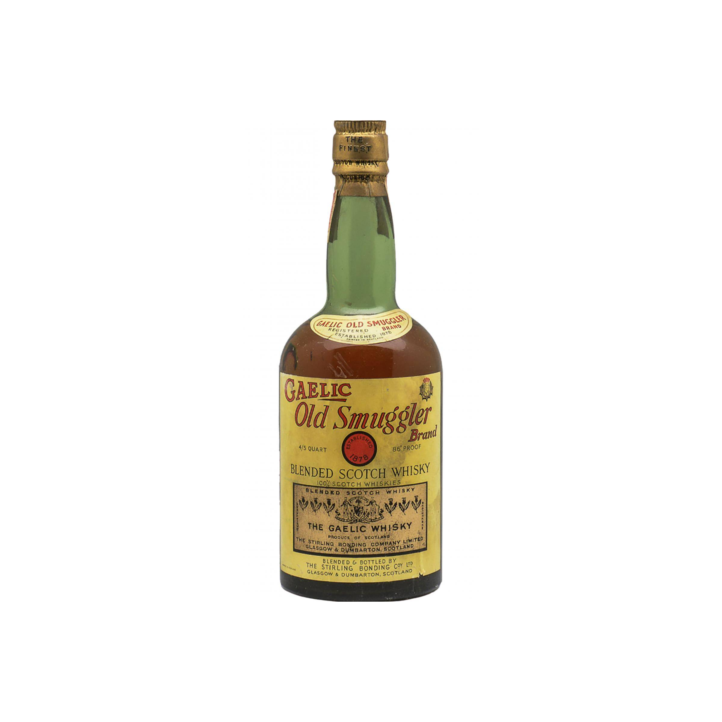 Gaelic Old Smuggler Brand Blended Scotch Whisky