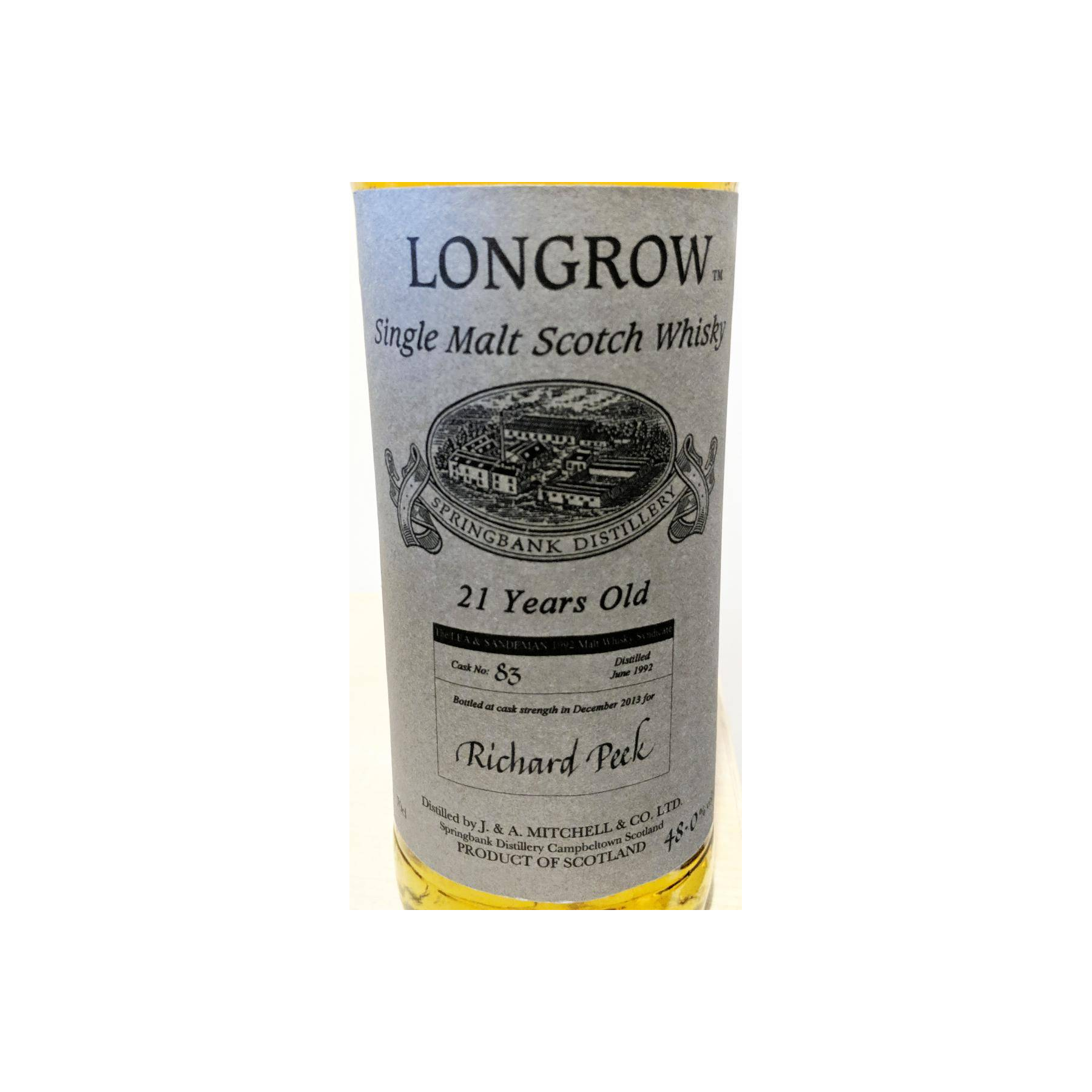 Longrow Private Bottling 1992 21 Years Single Malt Whisky